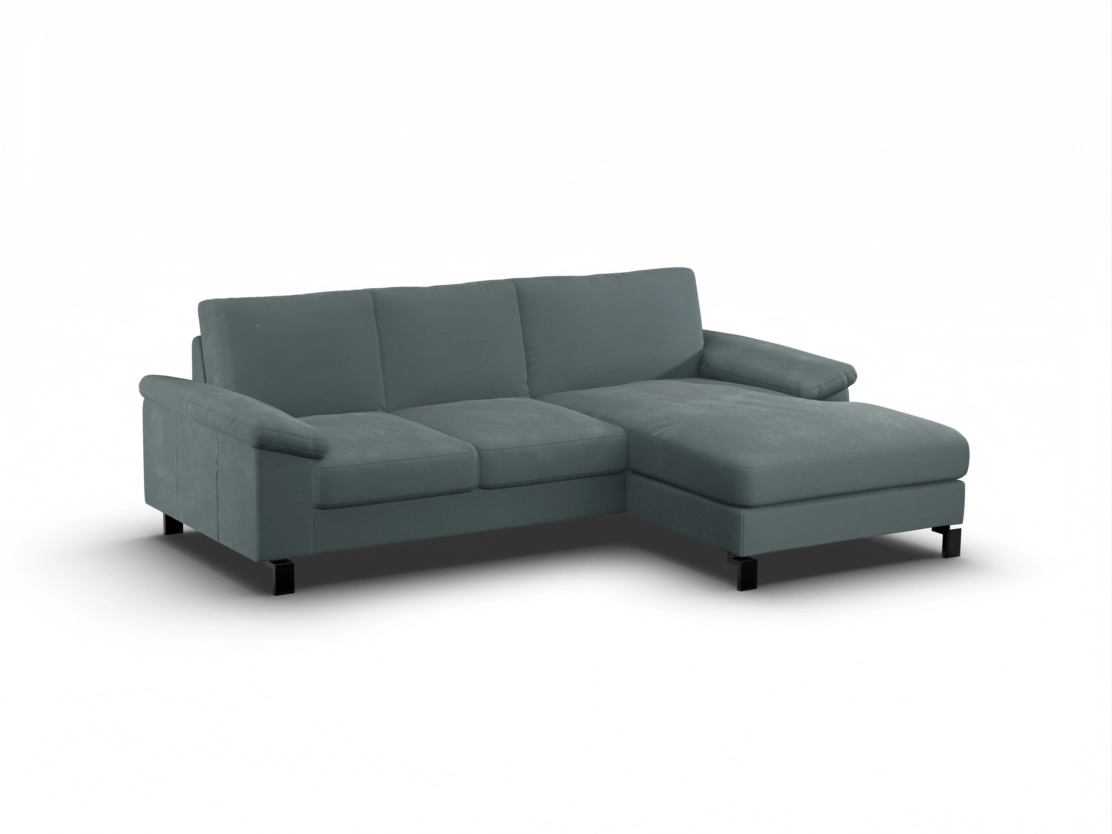 Ansicht des Produktes Casco 2.0 Ecksofa rechts Abschluss offen in Stoff Blau