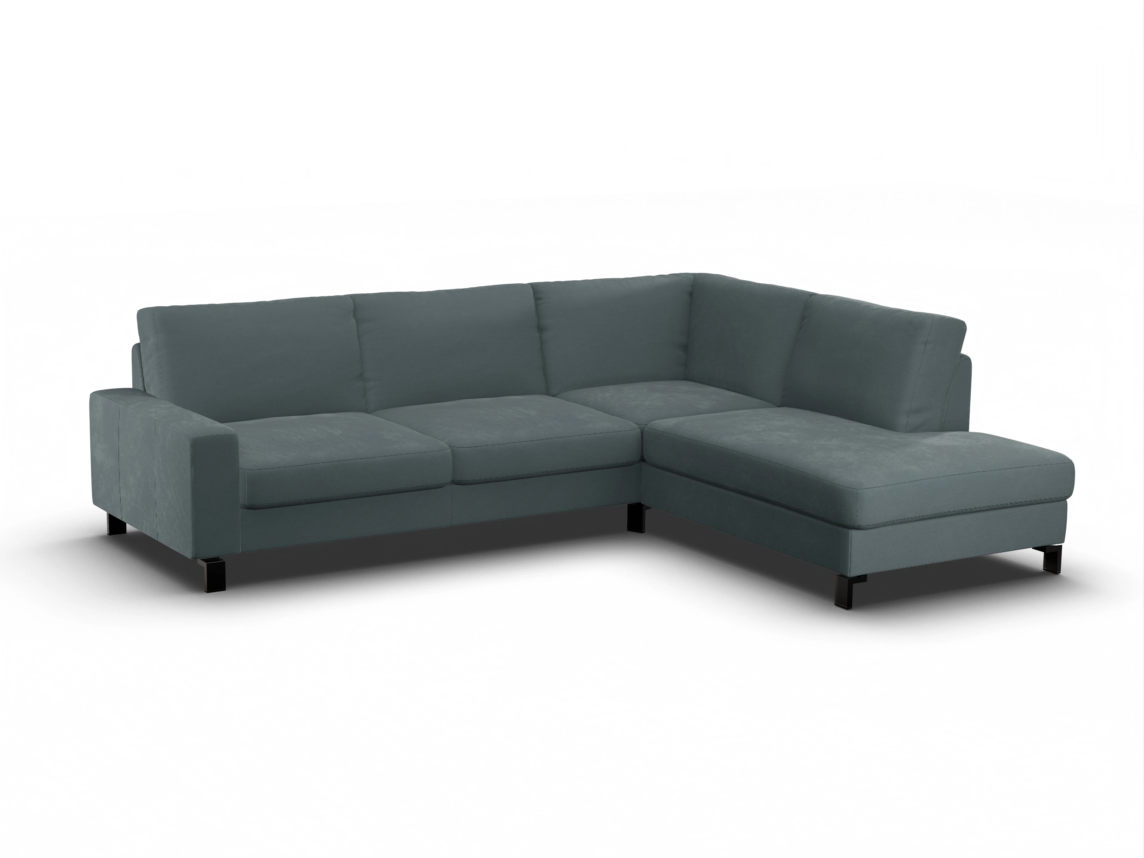 Ansicht des Produktes Casco 2.0 Ecksofa rechts Abschluss offen in Stoff Blau