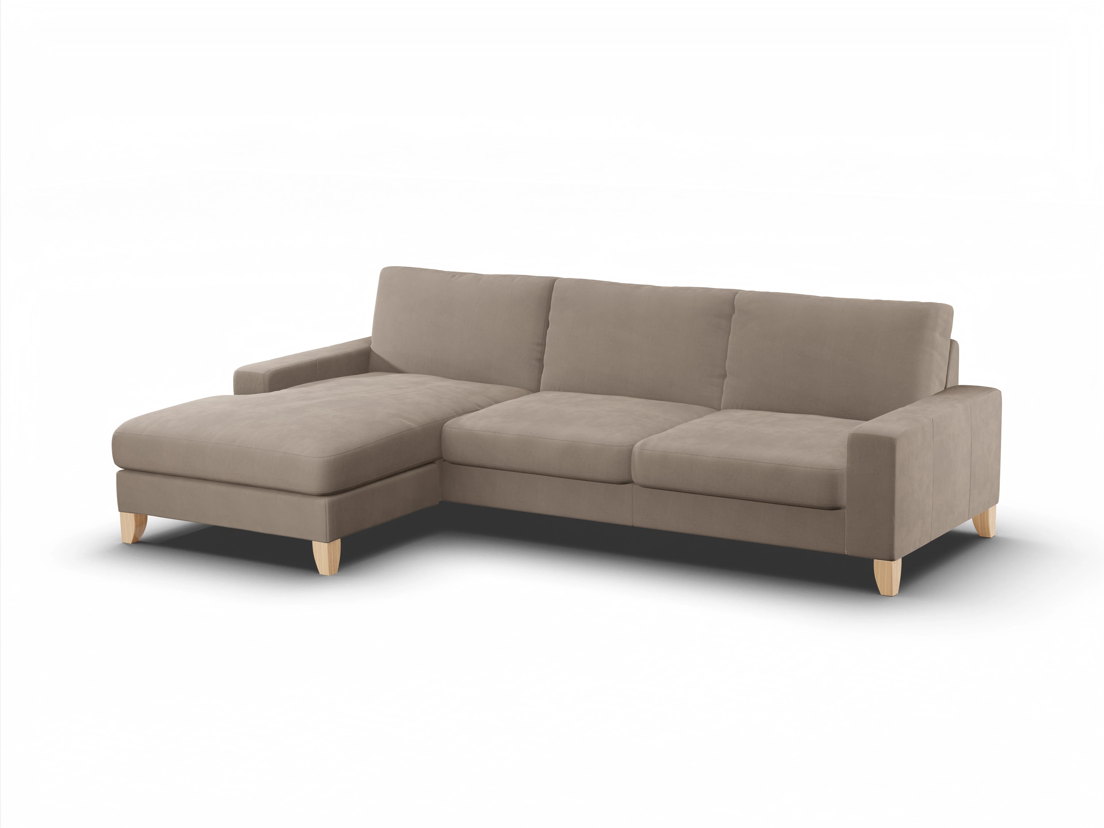 Ansicht des Produktes Casco 2.0 Ecksofa links Abschluss offen in Stoff Braun