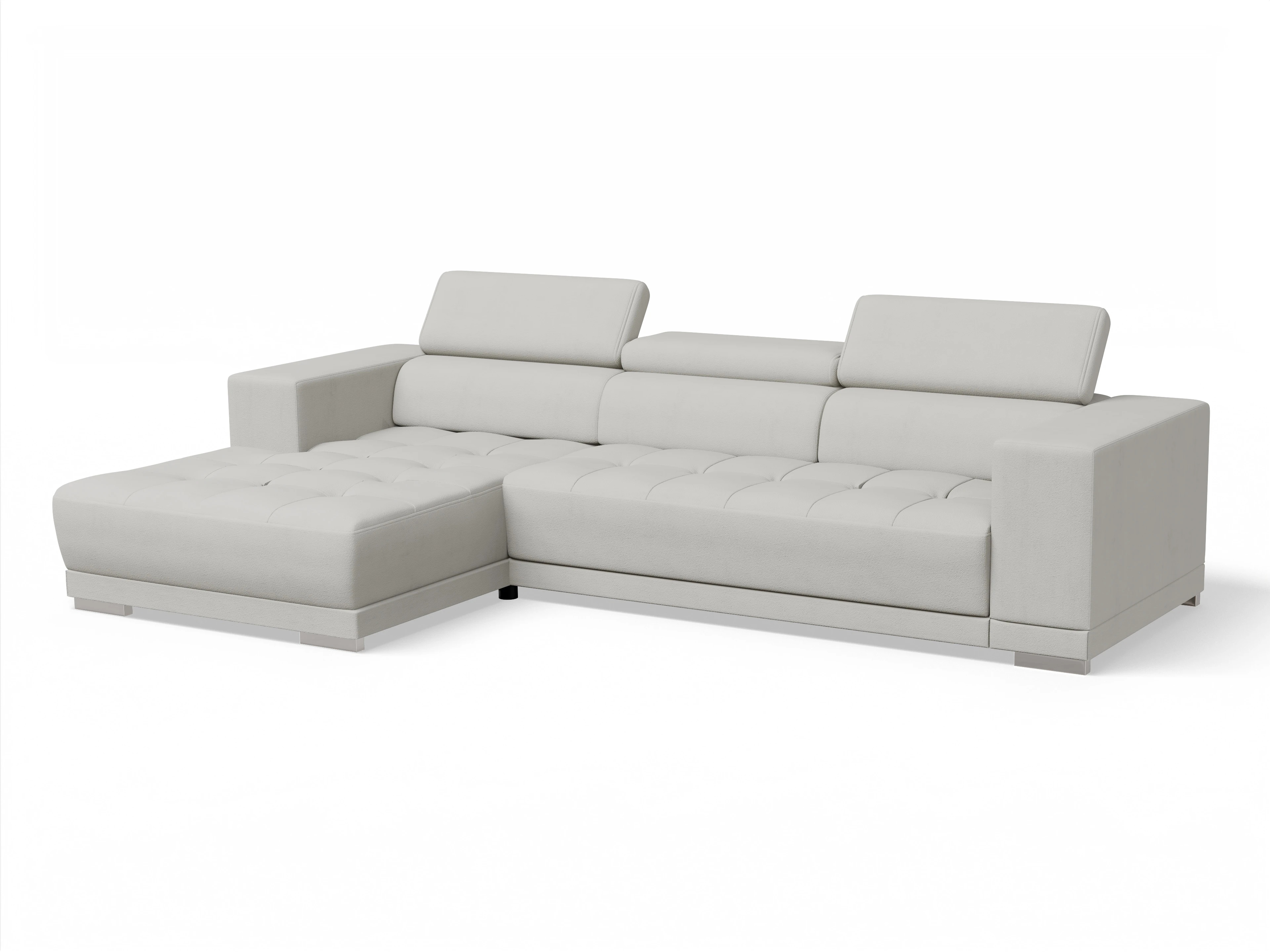 Connor LO Medium L Ansicht des Produktes Connor Ecksofa links Abschluss offen in Stoff Beige