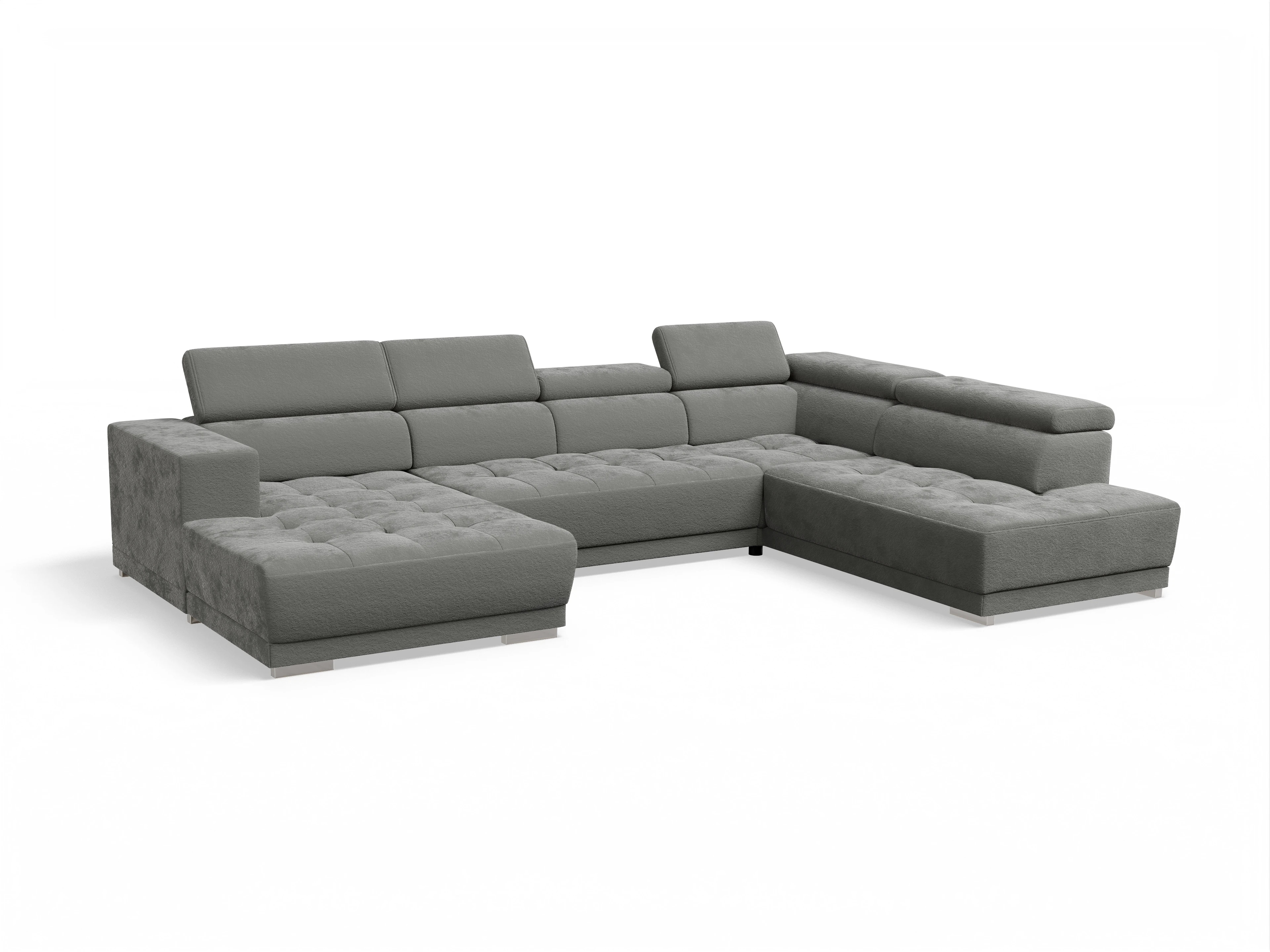 Ansicht des Produktes Connor Wohnlandschaft offen beidseitig in Stoff Grau