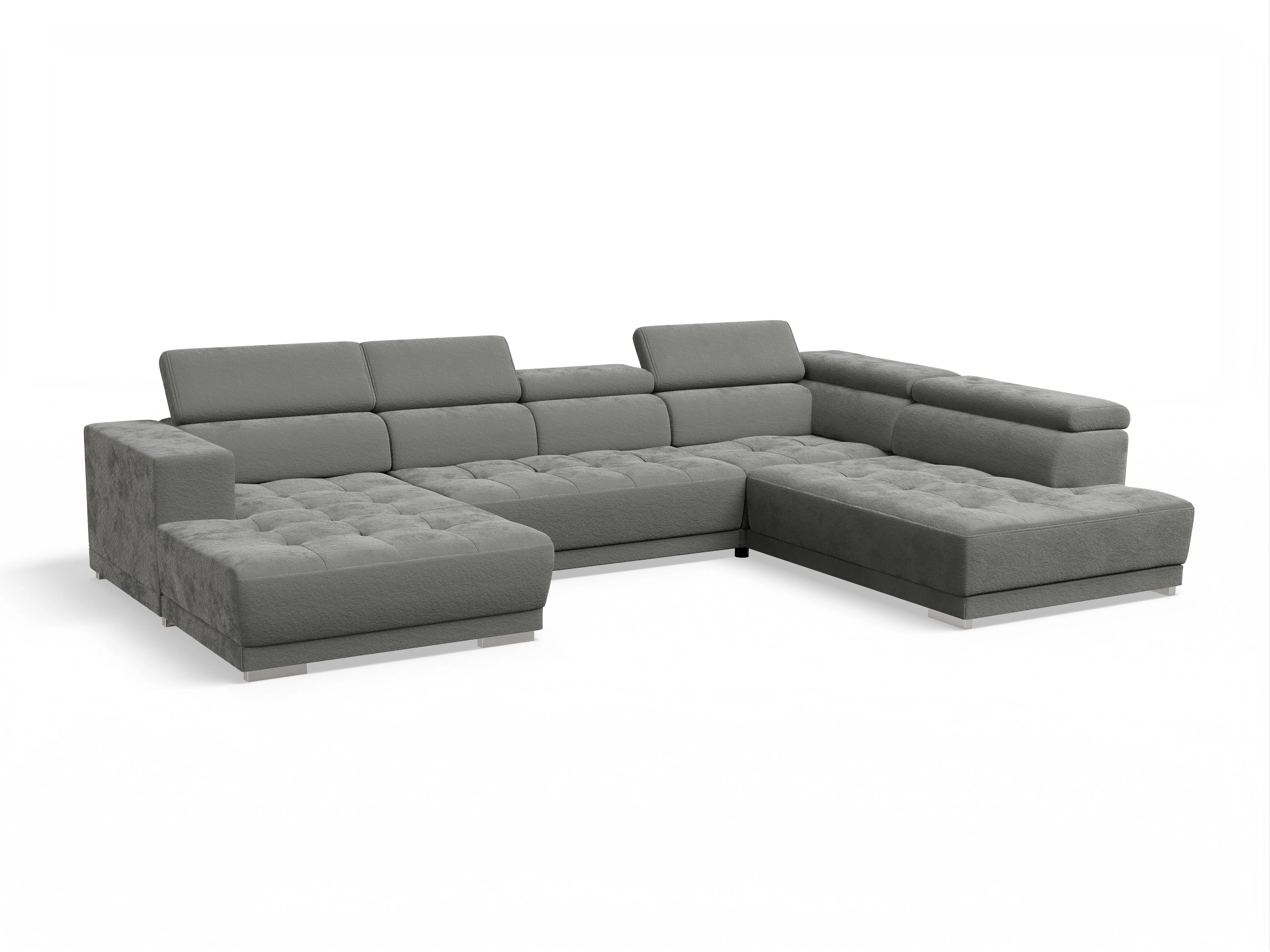 Ansicht des Produktes Connor Wohnlandschaft offen beidseitig in Stoff Grau