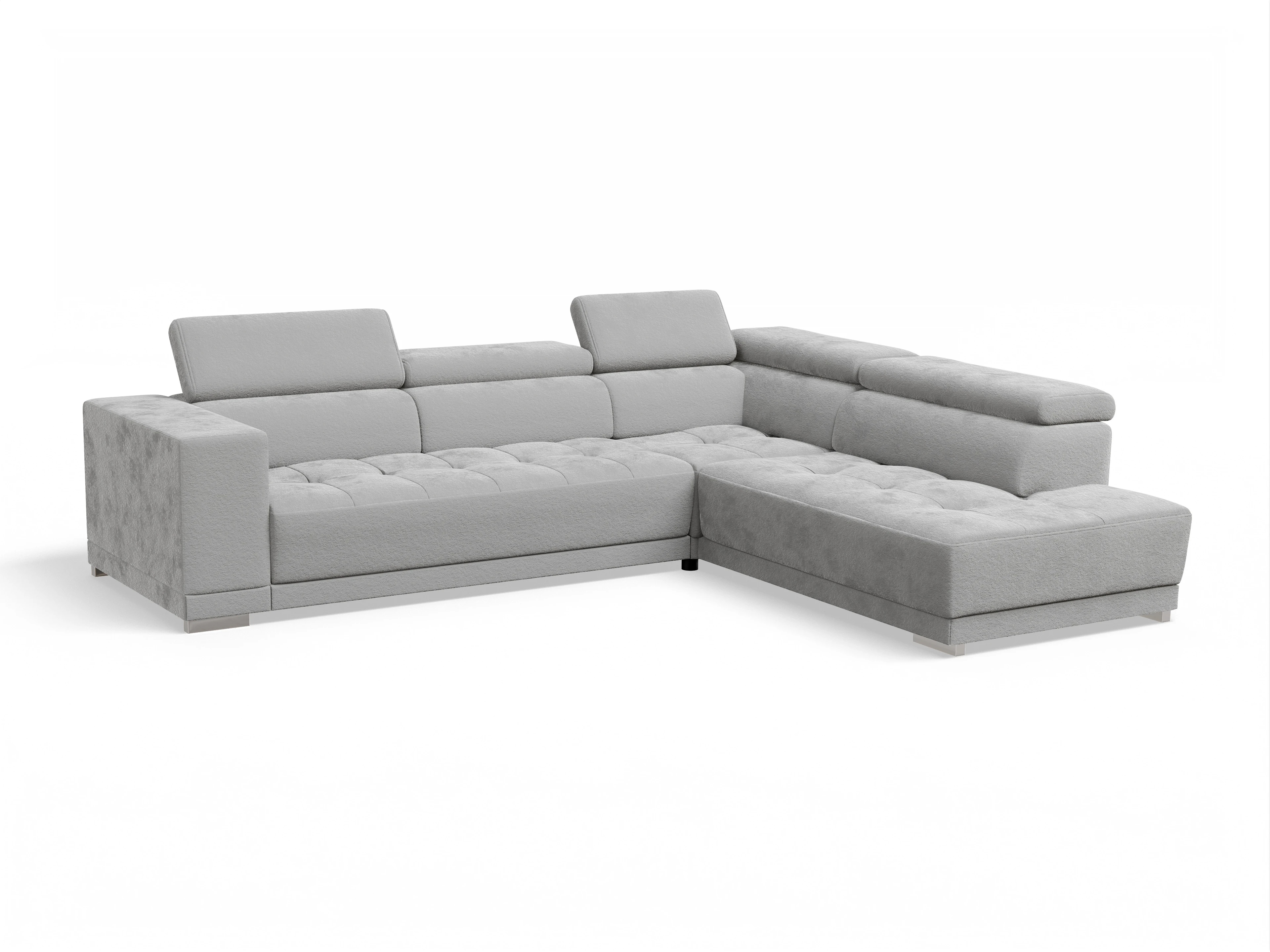 Ansicht des Produktes Connor Ecksofa rechts Abschluss offen in Stoff Grau