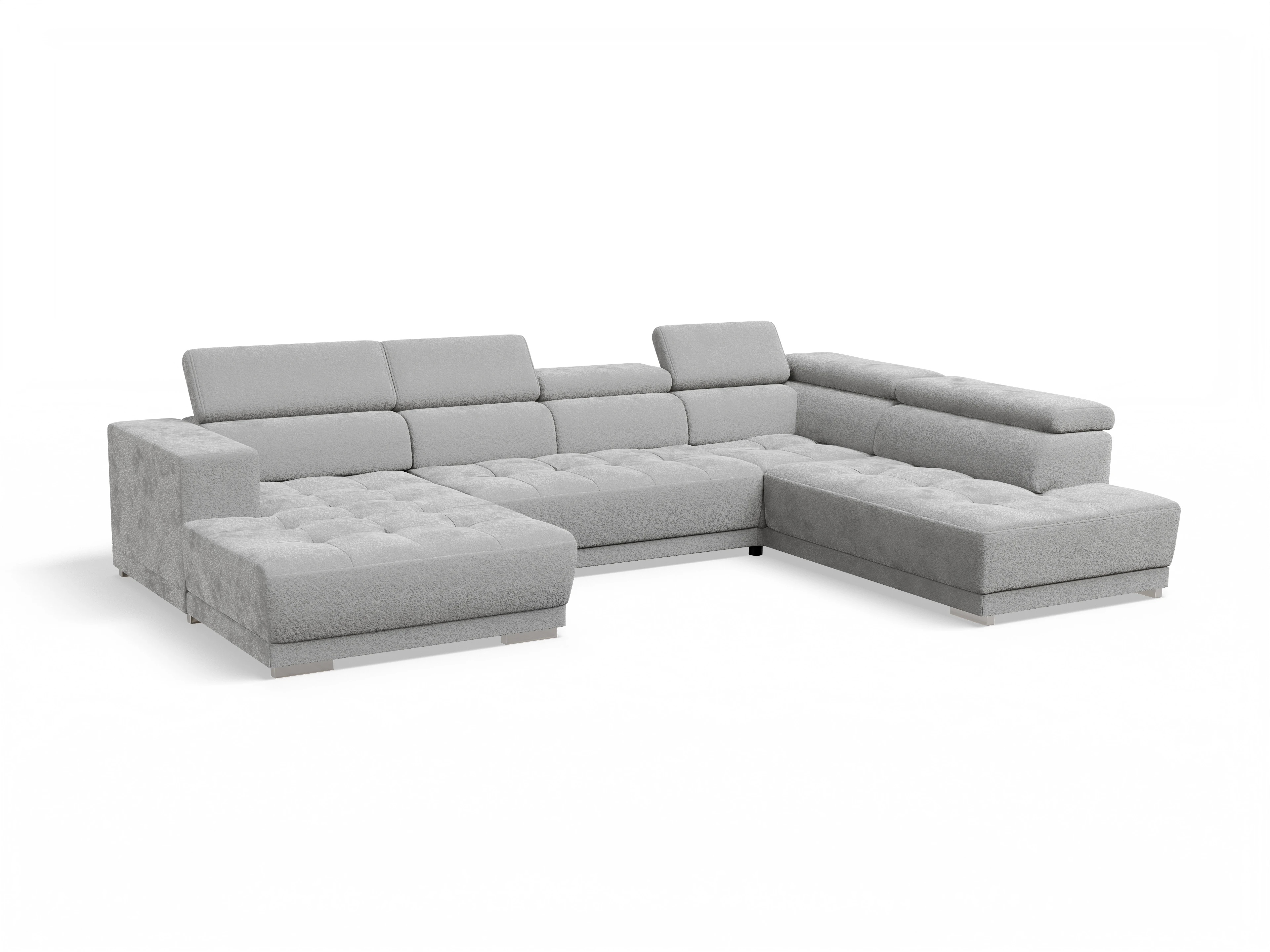 Ansicht des Produktes Connor Wohnlandschaft offen beidseitig in Stoff Grau