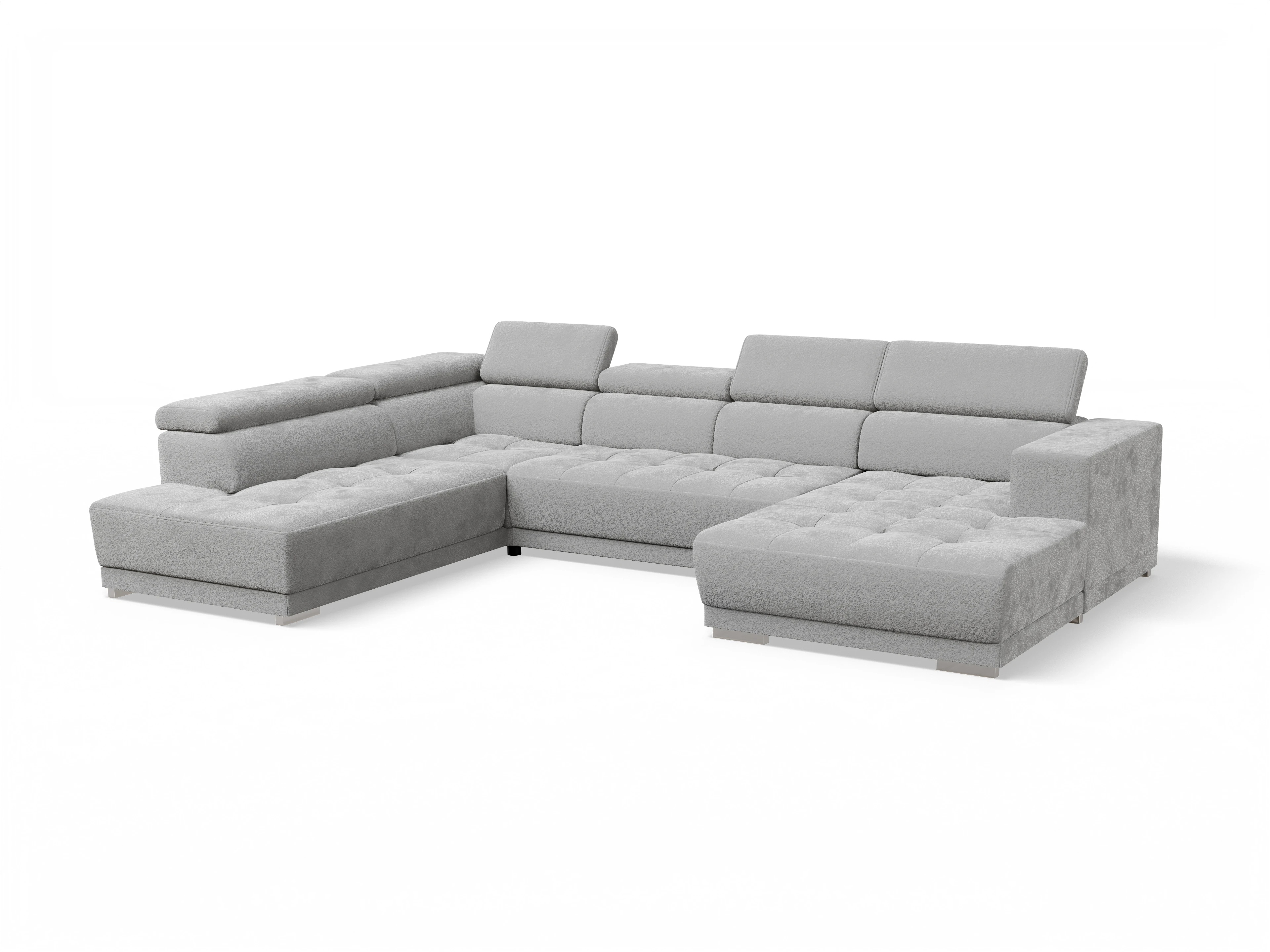 Ansicht des Produktes Connor Wohnlandschaft offen beidseitig in Stoff Grau