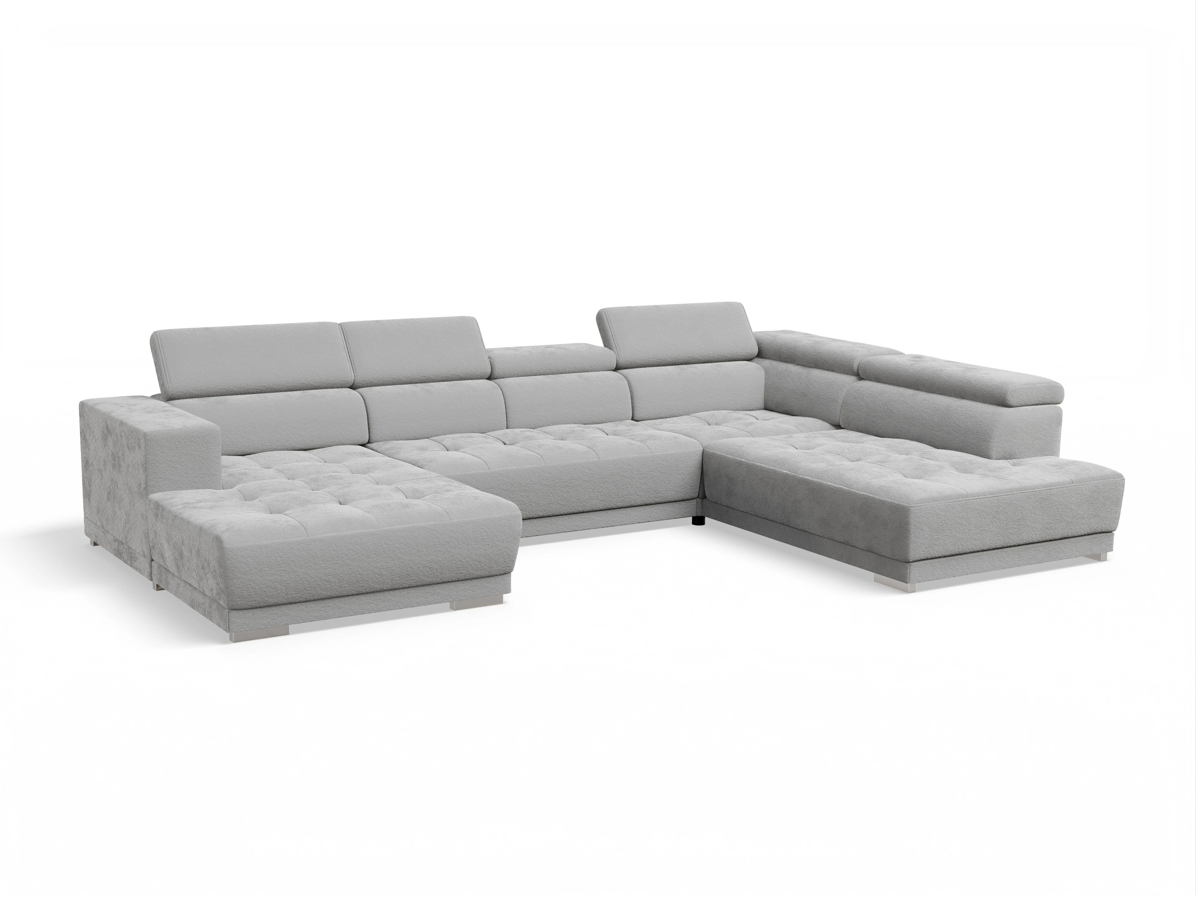 Ansicht des Produktes Connor Wohnlandschaft offen beidseitig in Stoff Grau