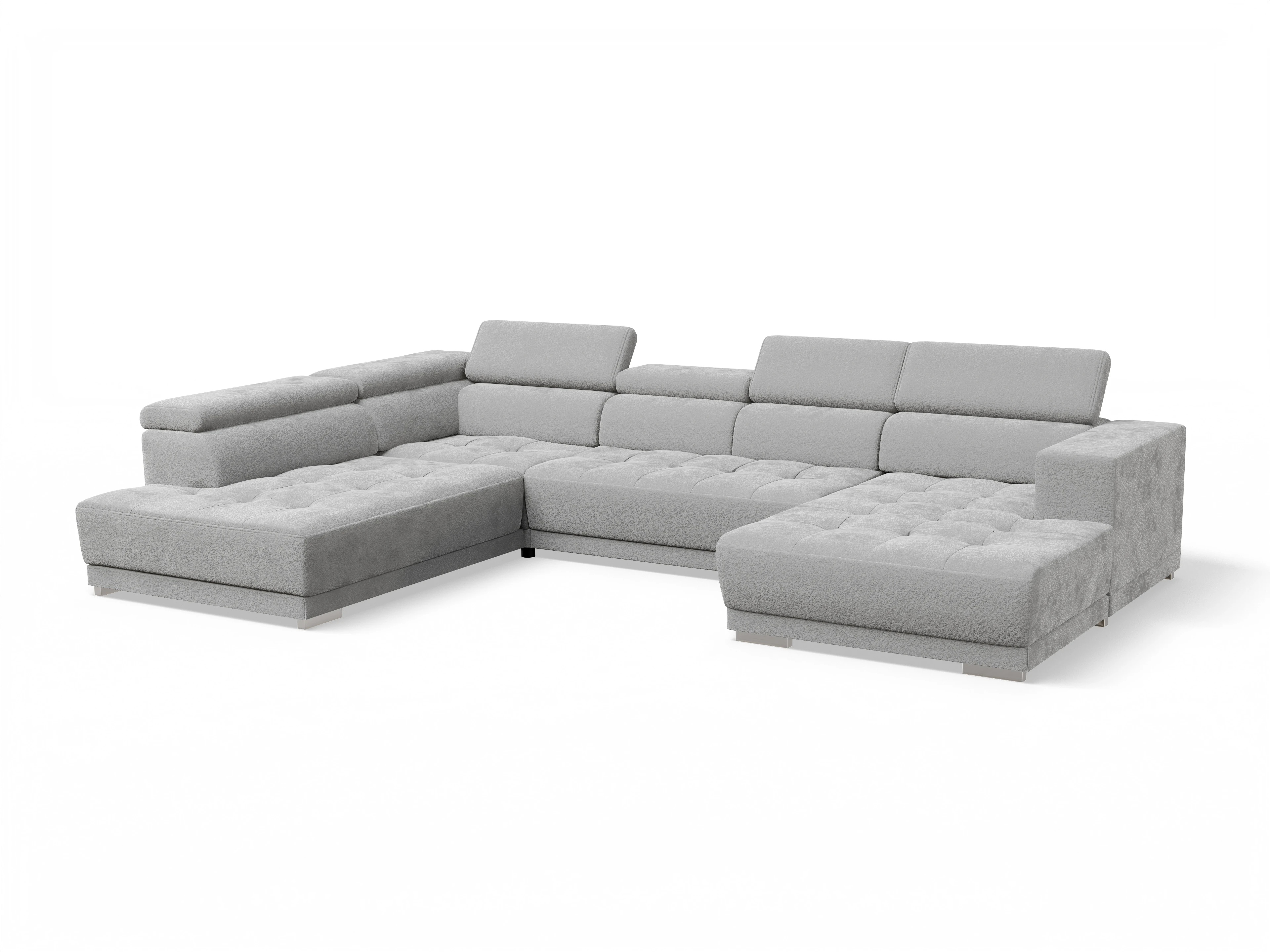 Ansicht des Produktes Connor Wohnlandschaft offen beidseitig in Stoff Grau