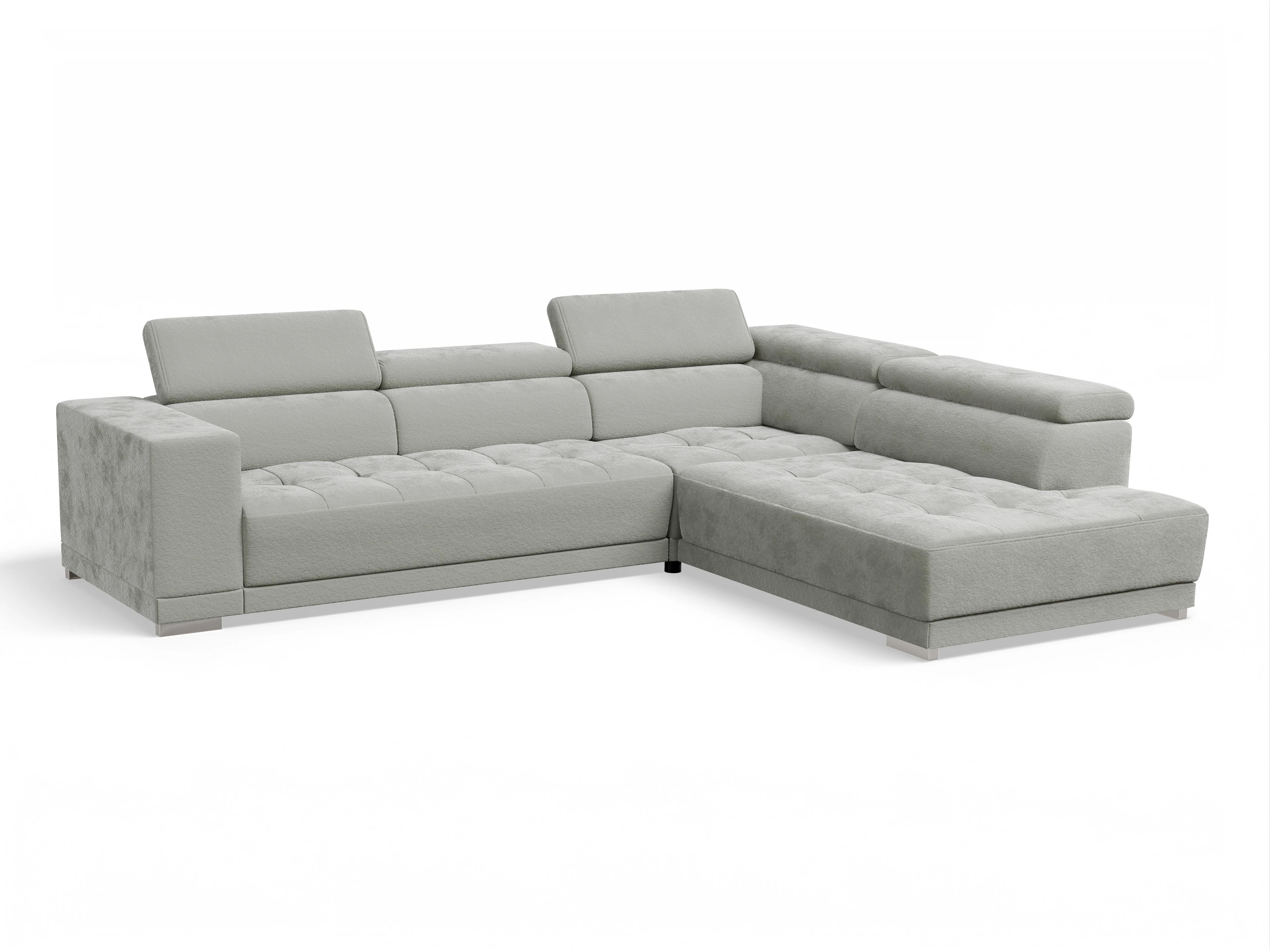 Ansicht des Produktes Connor Ecksofa rechts Abschluss offen in Stoff Grau