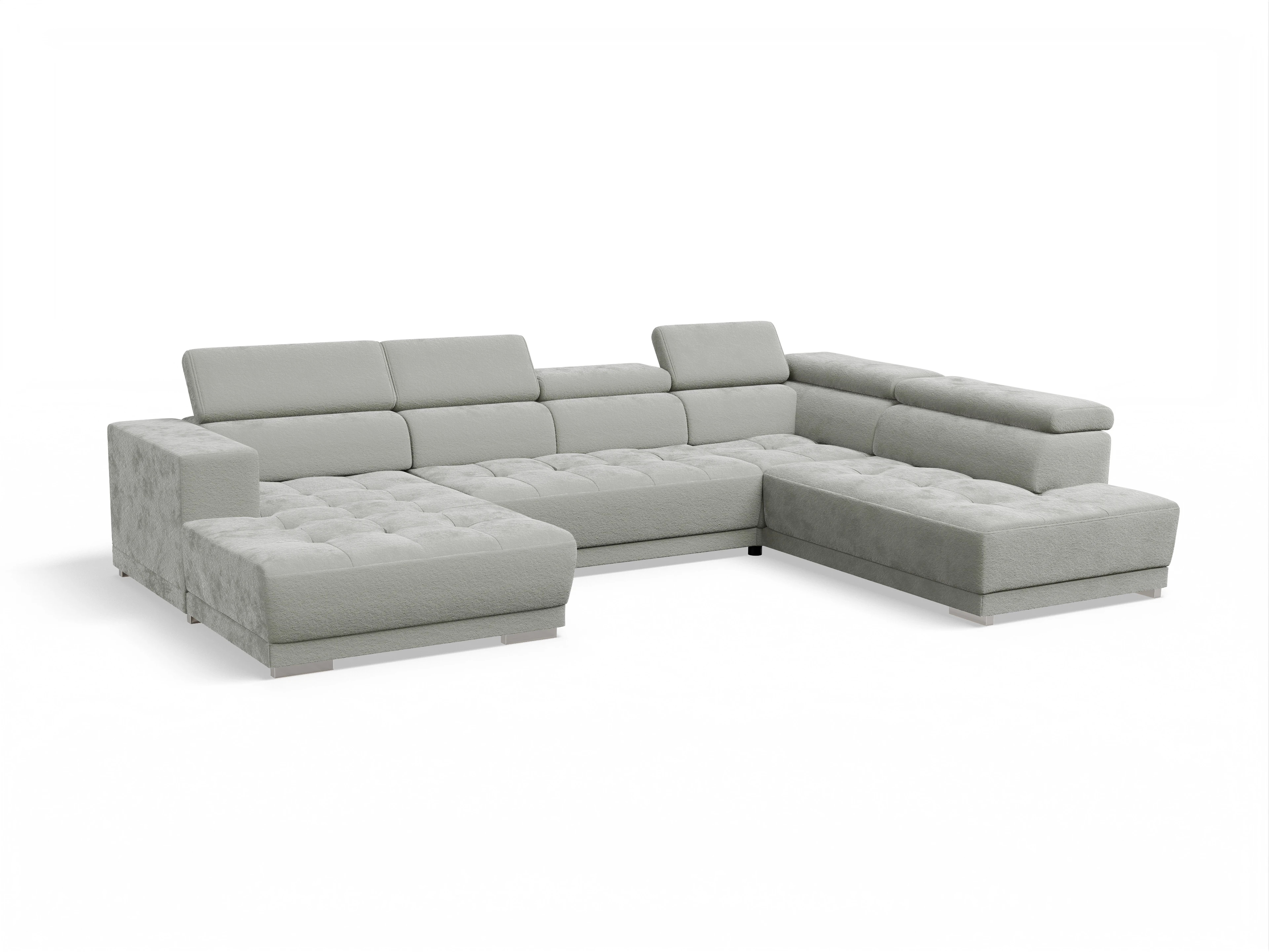 Ansicht des Produktes Connor Wohnlandschaft offen beidseitig in Stoff Grau