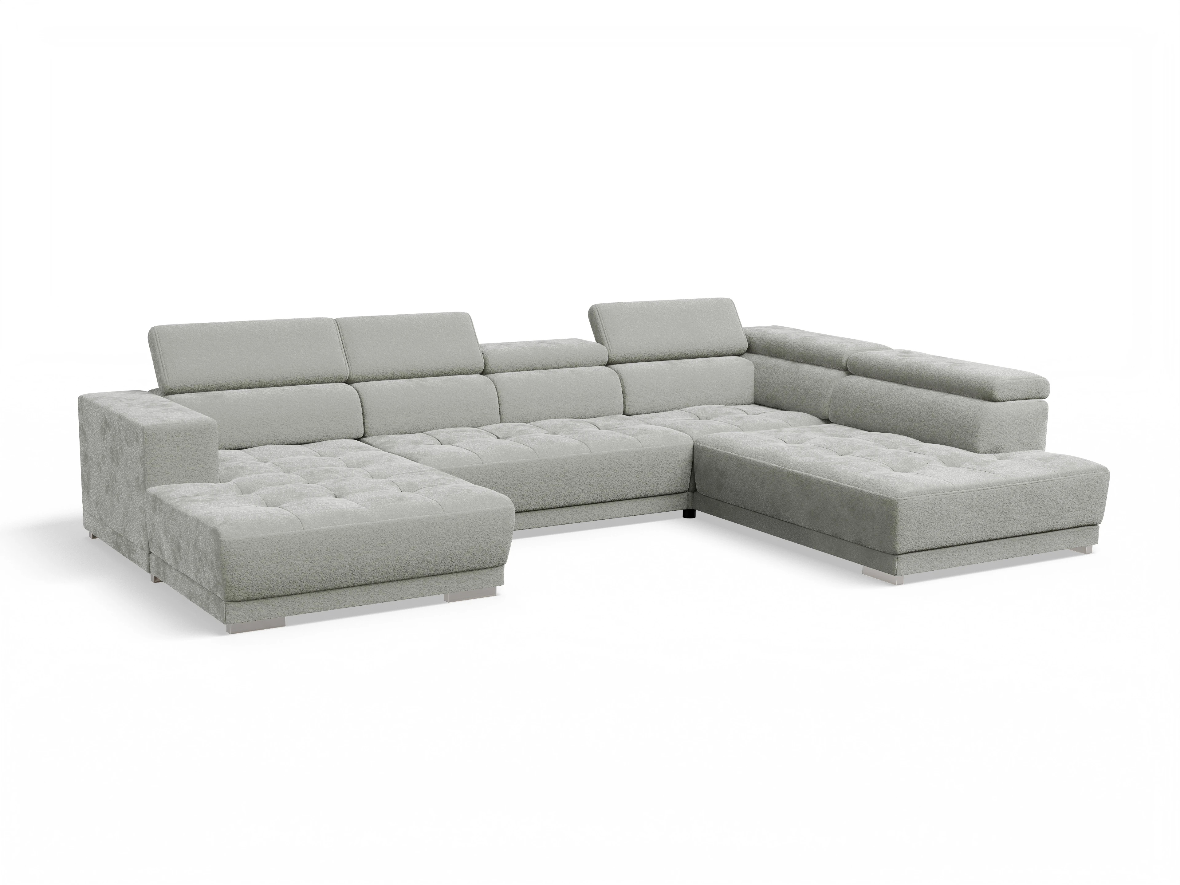 Ansicht des Produktes Connor Wohnlandschaft offen beidseitig in Stoff Grau