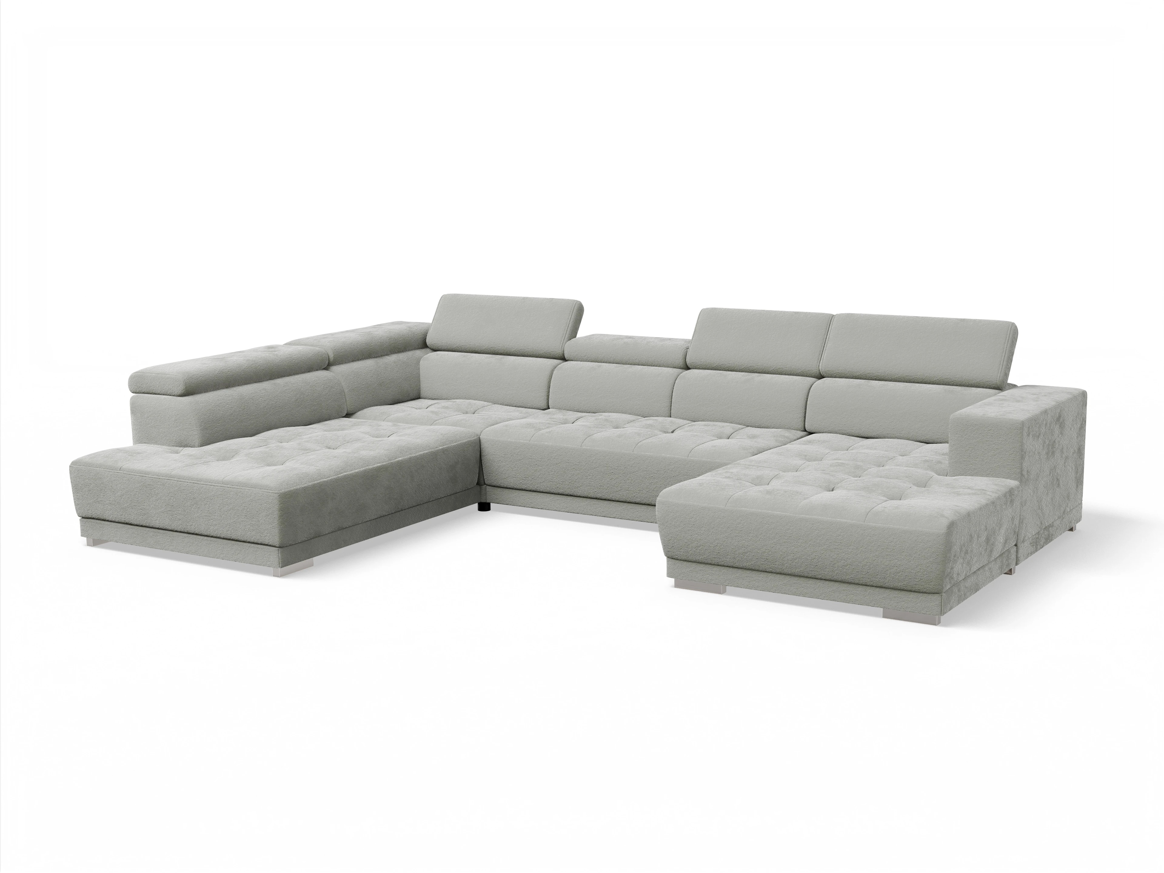 Ansicht des Produktes Connor Wohnlandschaft offen beidseitig in Stoff Grau