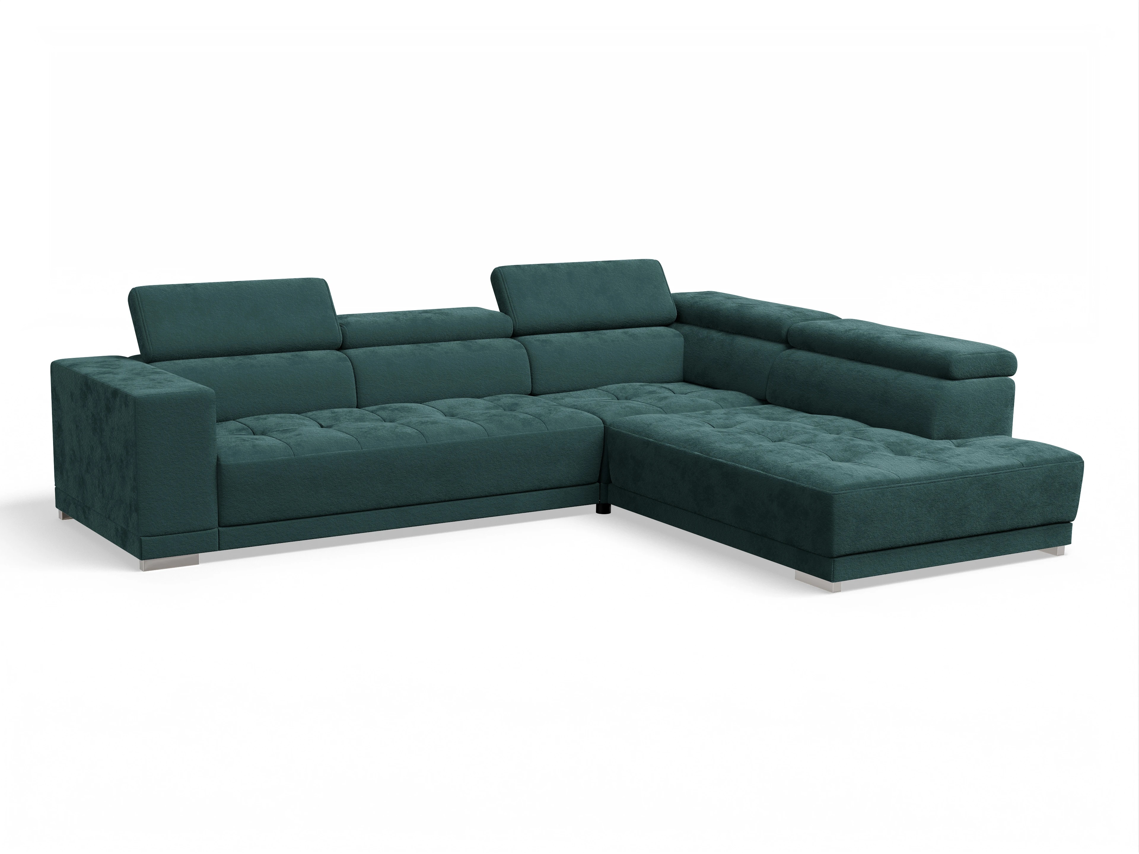 Ansicht des Produktes Connor Ecksofa rechts Abschluss offen in Stoff Blau