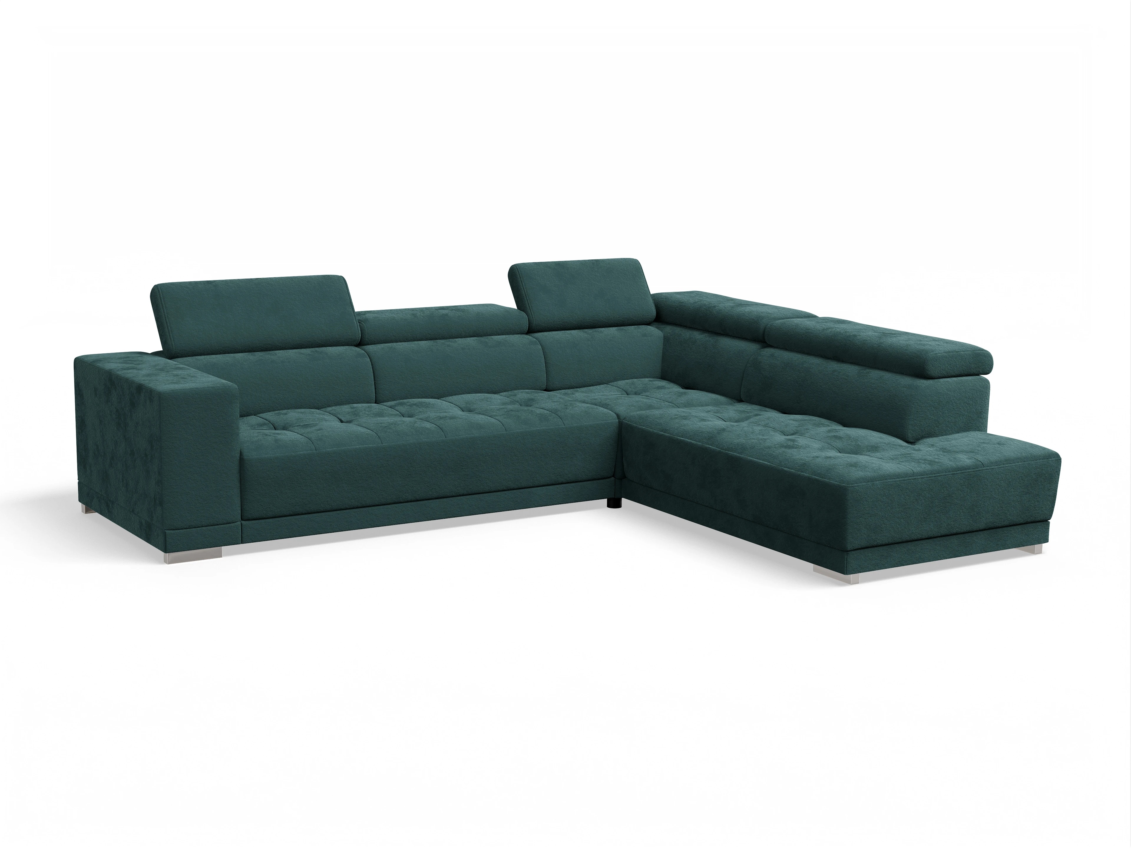 Ansicht des Produktes Connor Ecksofa rechts Abschluss offen in Stoff Blau