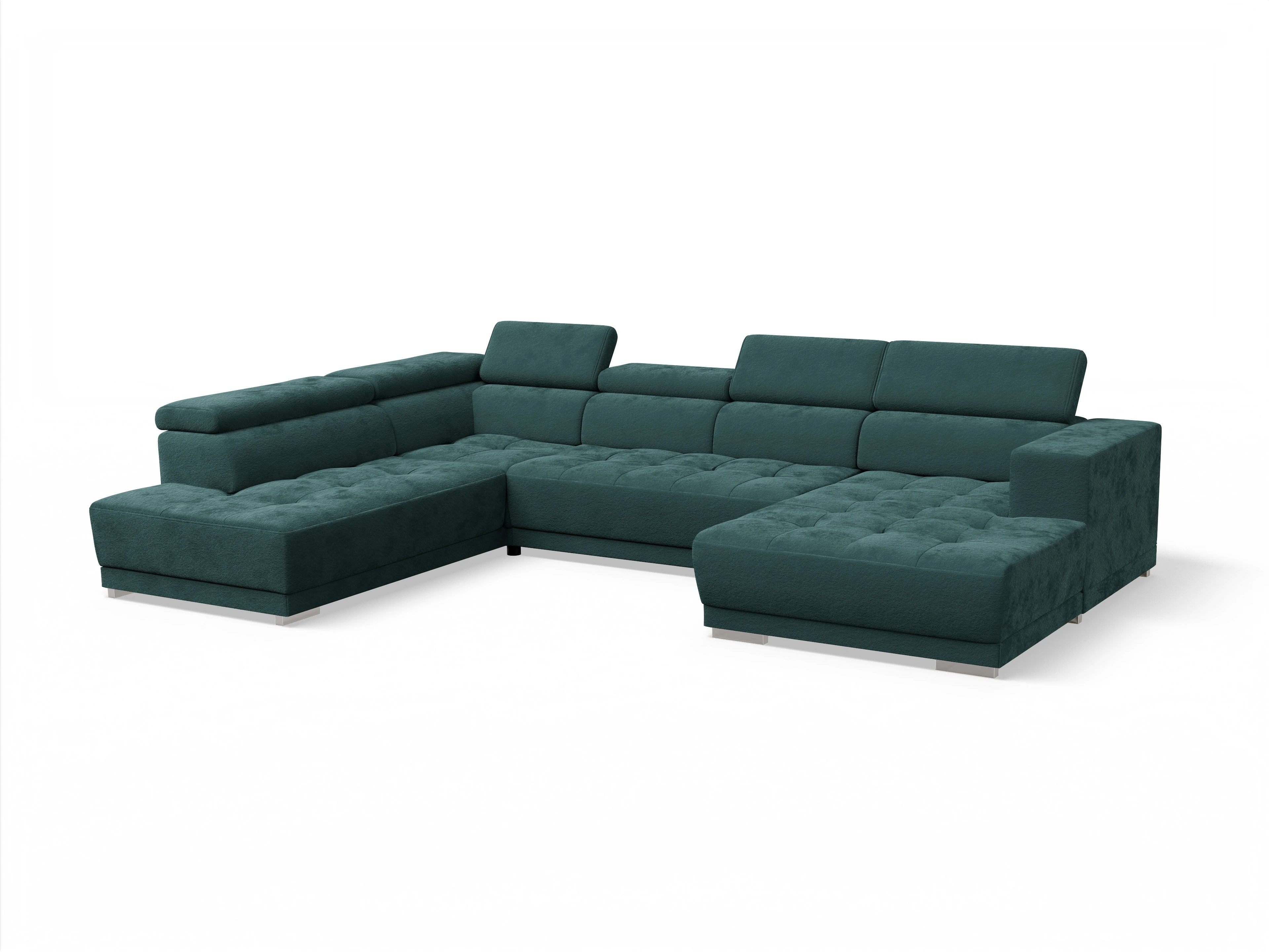 Ansicht des Produktes Connor Wohnlandschaft offen beidseitig in Stoff Blau