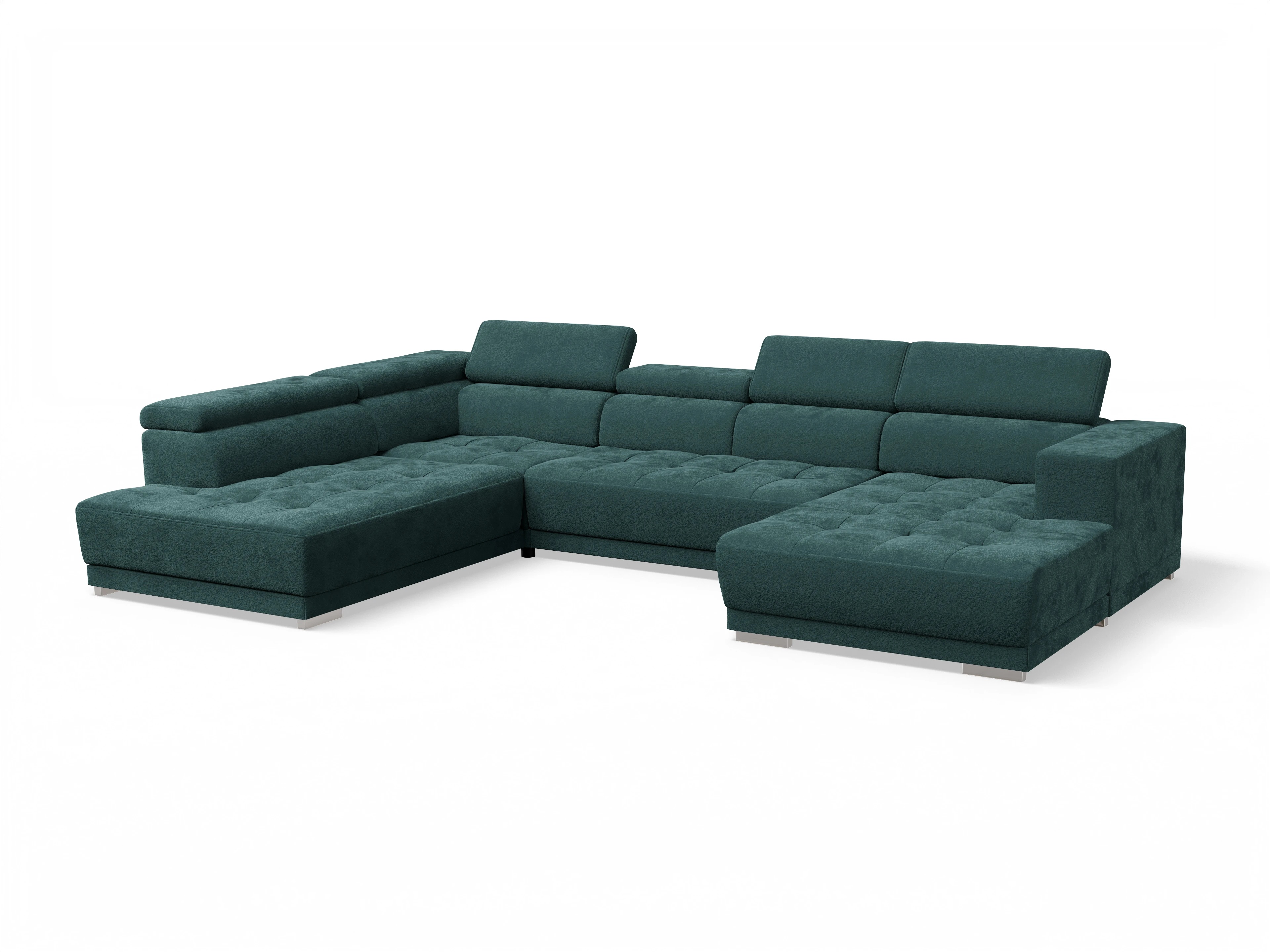 Ansicht des Produktes Connor Wohnlandschaft offen beidseitig in Stoff Blau