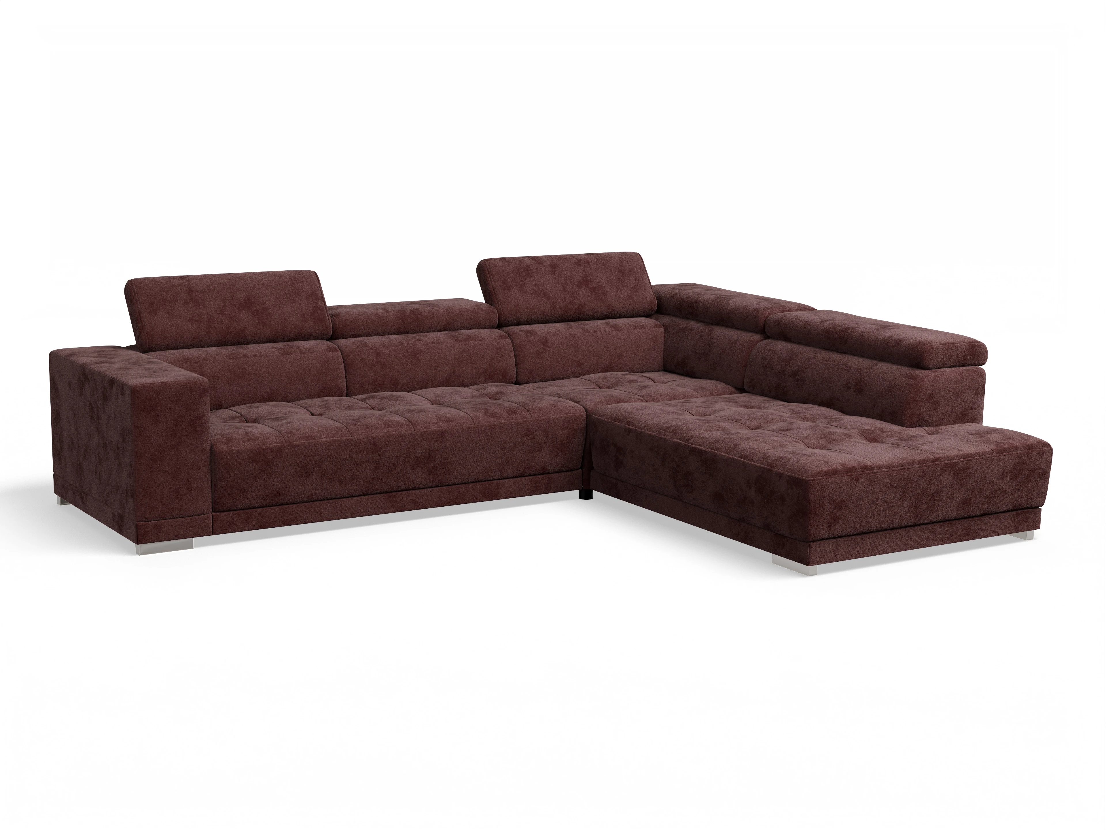 Ansicht des Produktes Connor Ecksofa rechts Abschluss offen in Stoff Rot