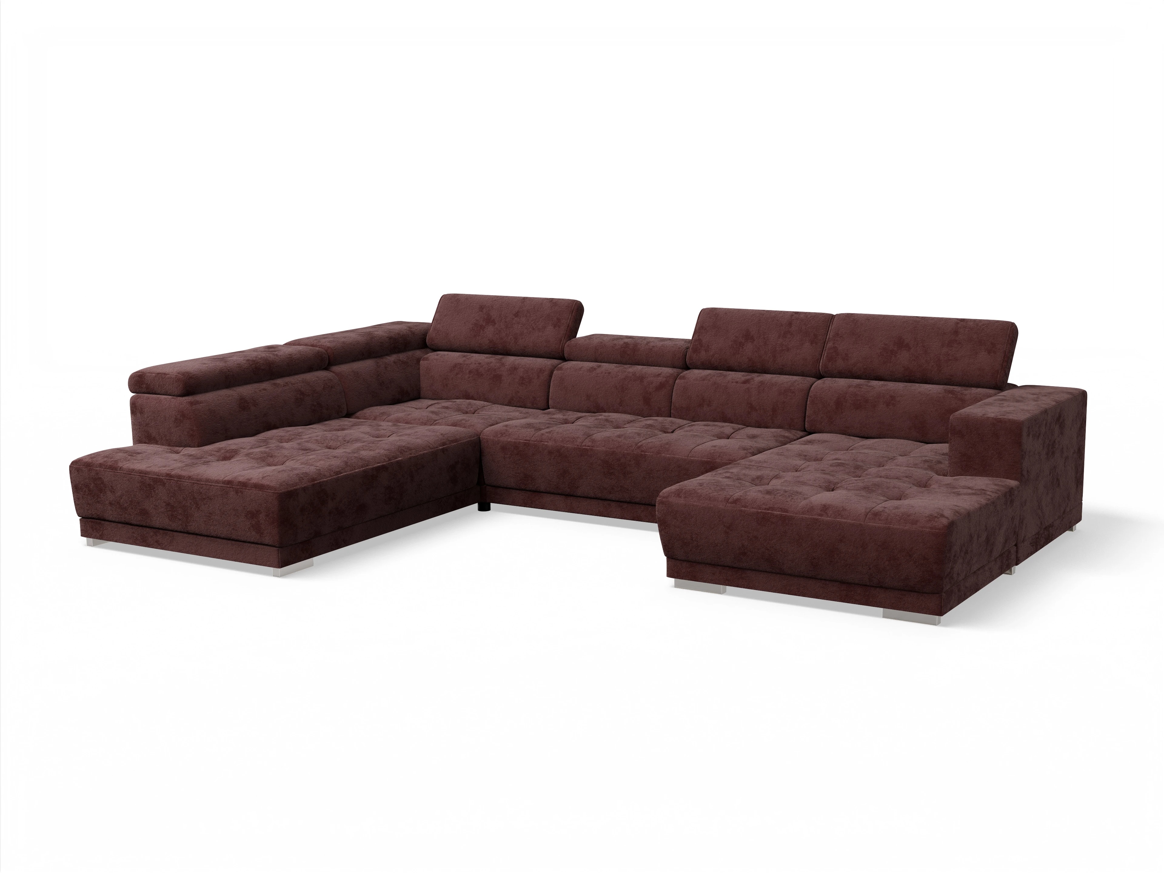 Ansicht des Produktes Connor Wohnlandschaft offen beidseitig in Stoff Rot