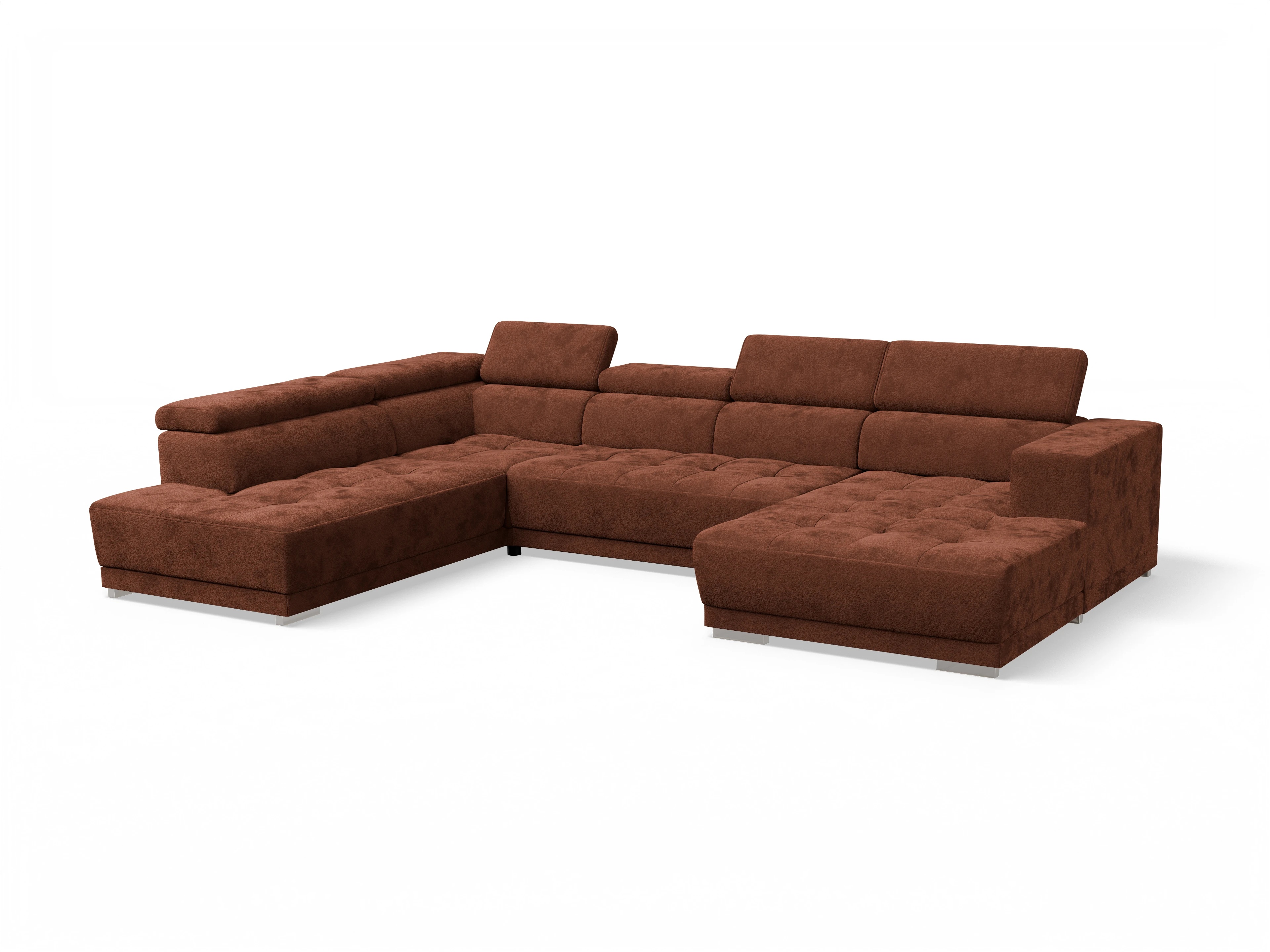 Ansicht des Produktes Connor Wohnlandschaft offen beidseitig in Stoff Rot