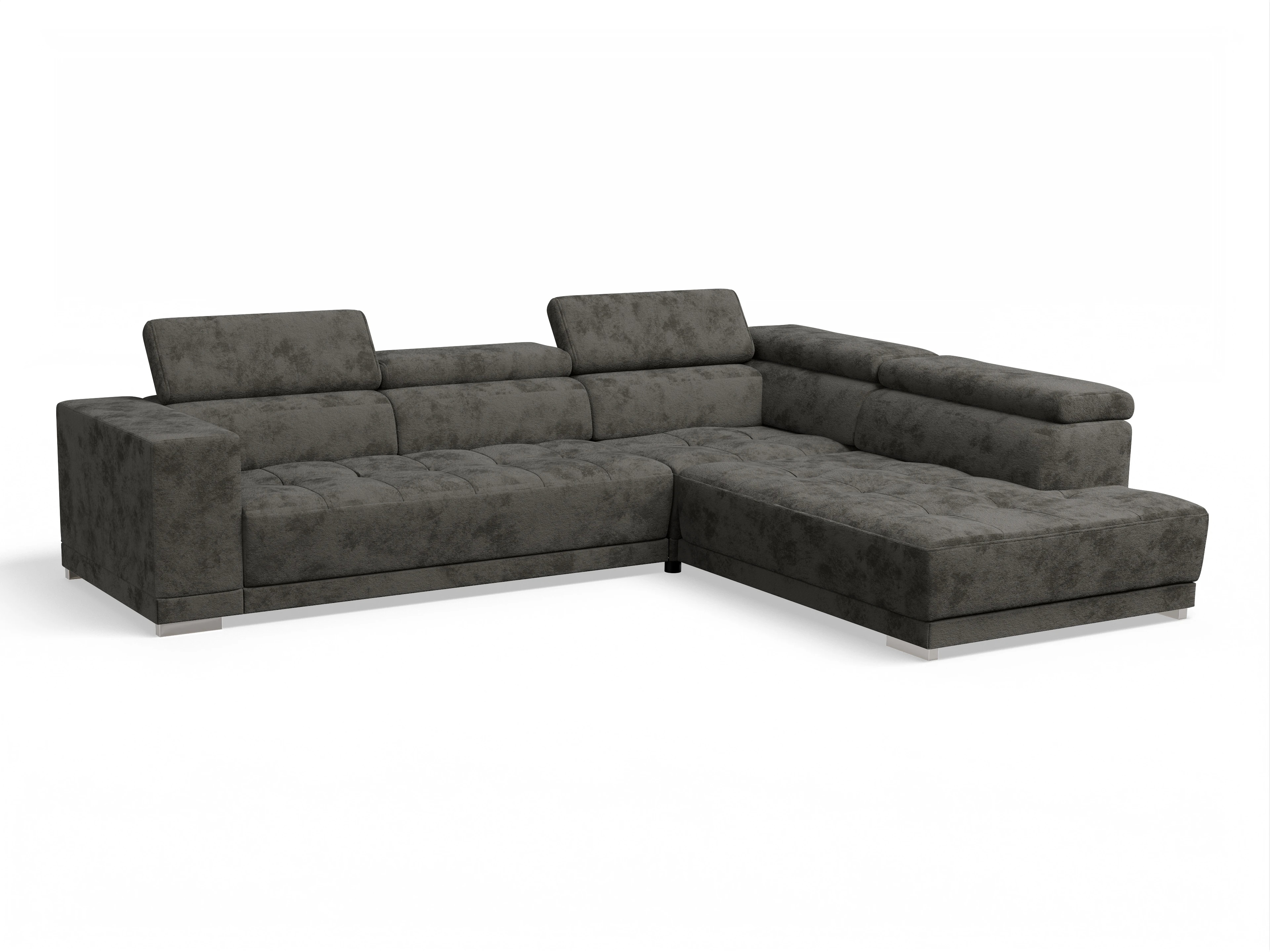 Ansicht des Produktes Connor Ecksofa rechts Abschluss offen in Stoff Braun