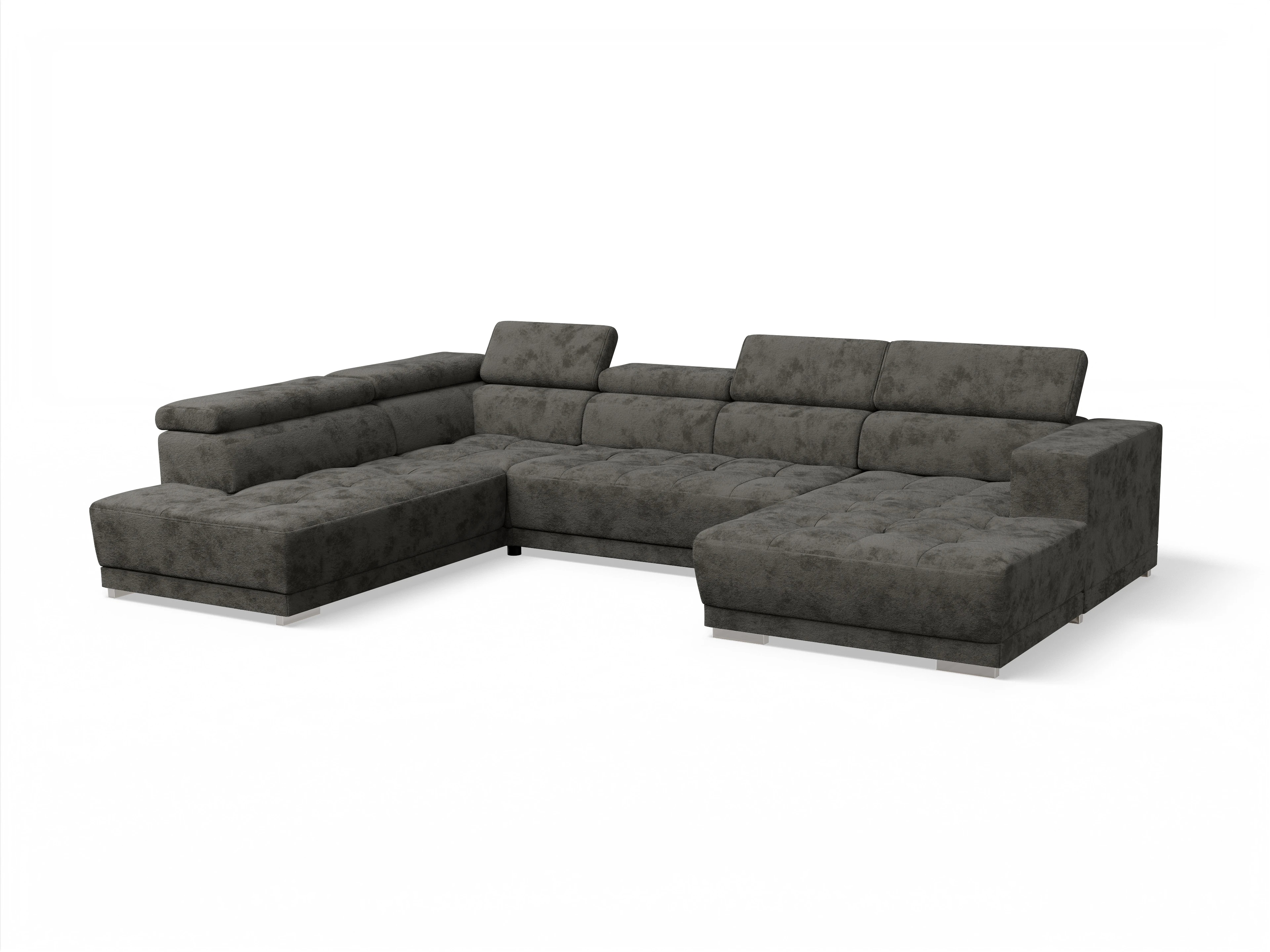 Ansicht des Produktes Connor Wohnlandschaft offen beidseitig in Stoff Braun