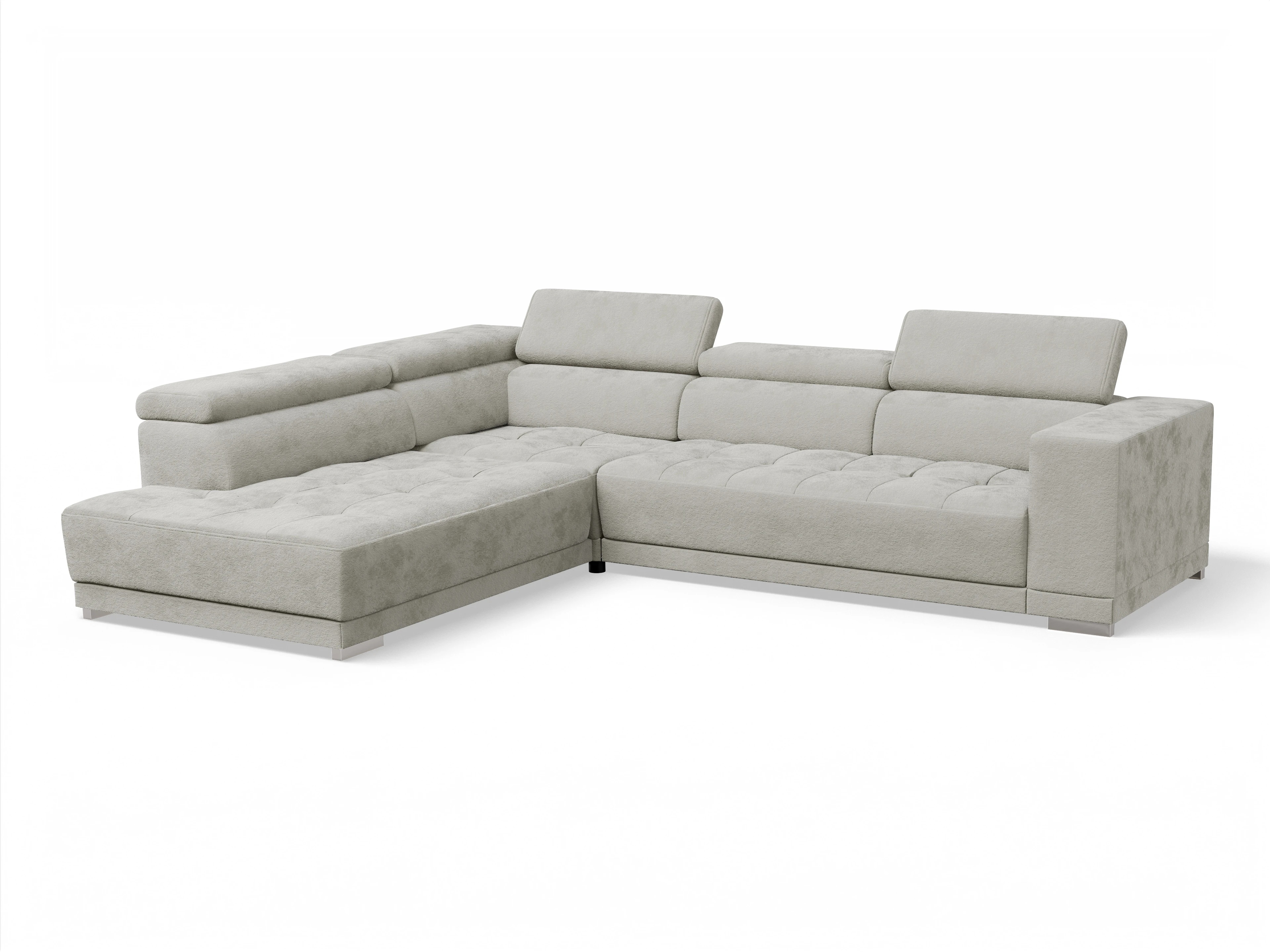 Ansicht des Produktes Connor Ecksofa links Abschluss offen in Stoff Beige