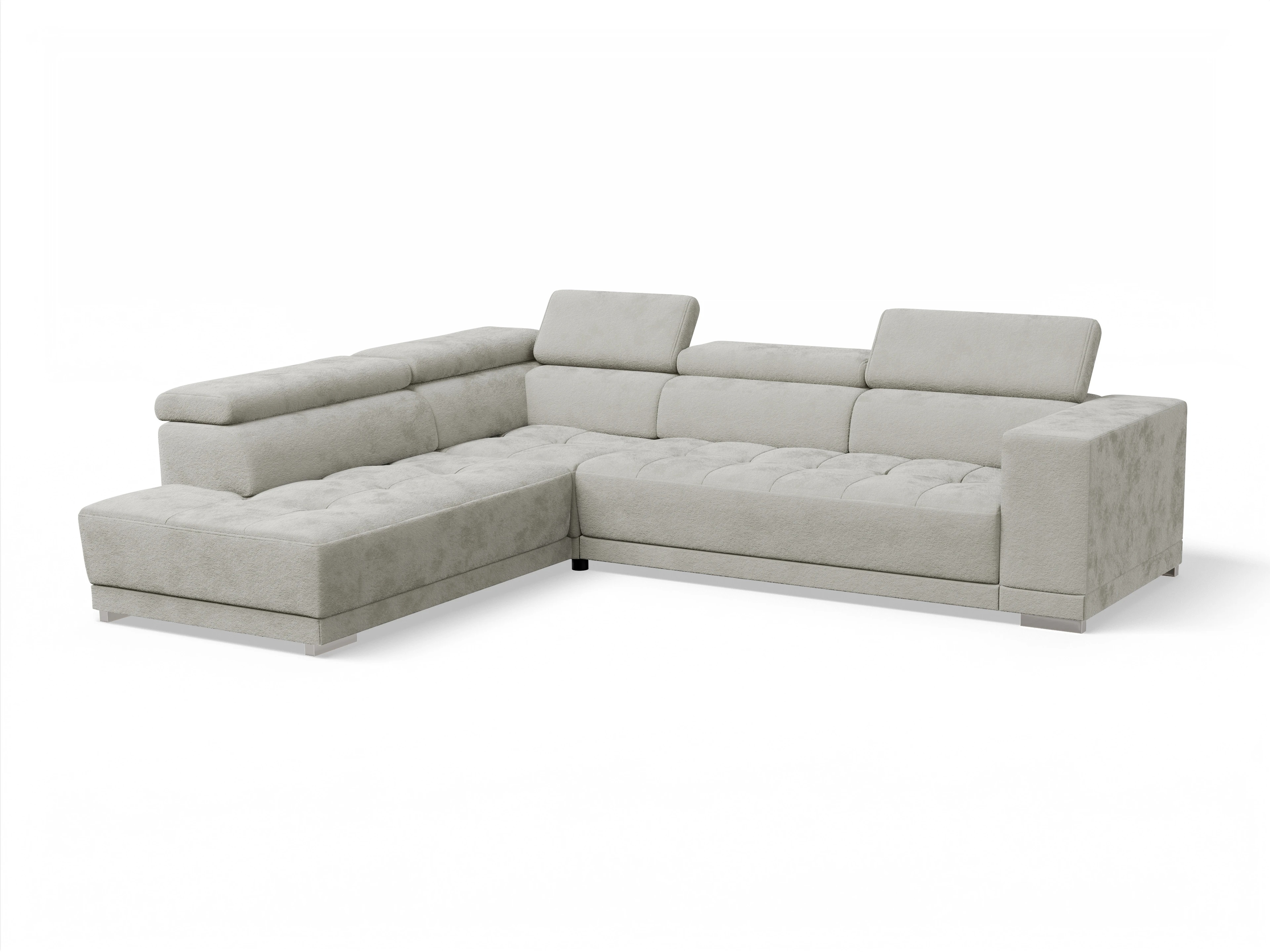 Ansicht des Produktes Connor Ecksofa links Abschluss offen in Stoff Beige