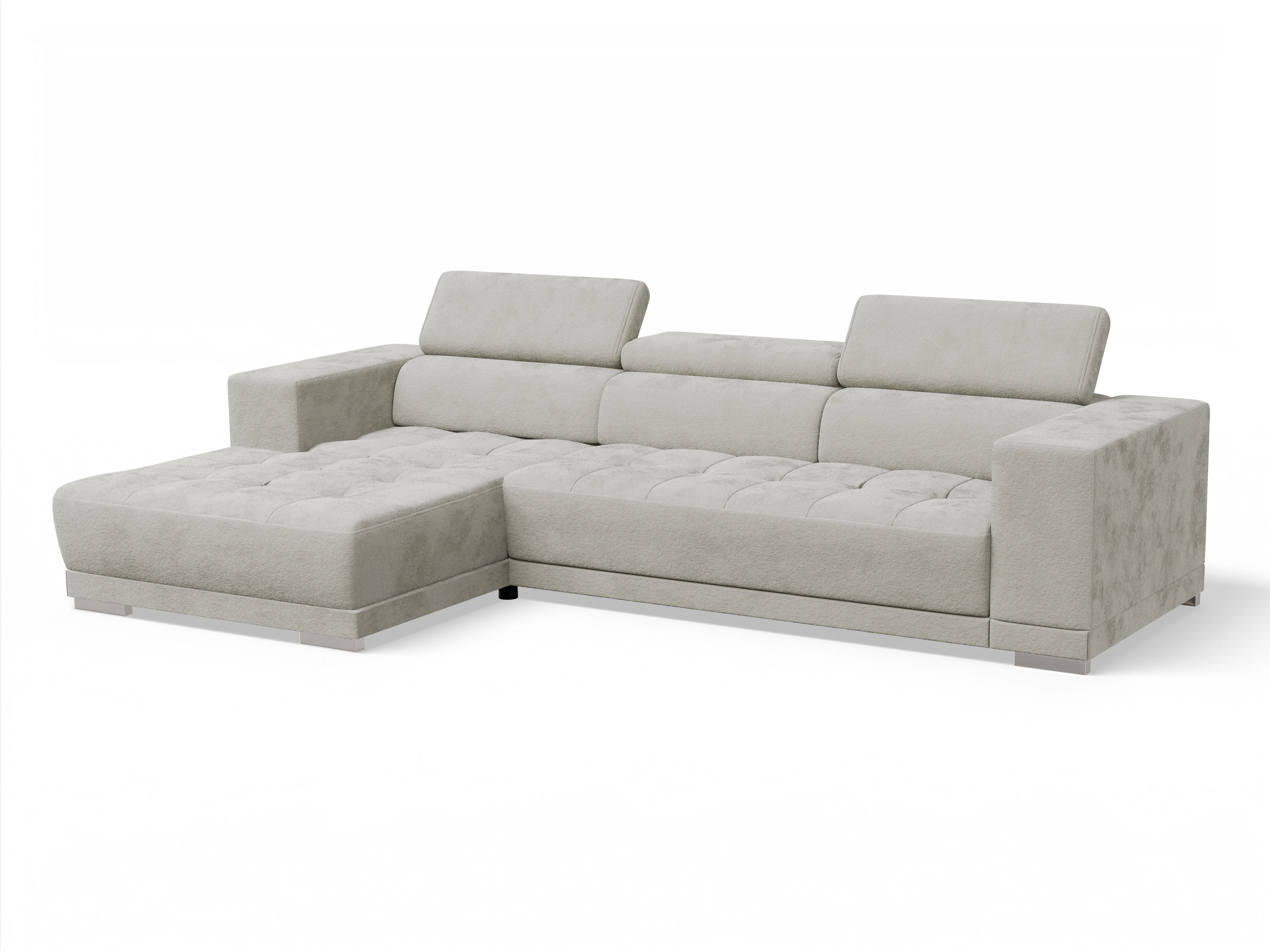 Ansicht des Produktes Connor Ecksofa links Abschluss offen in Stoff Beige