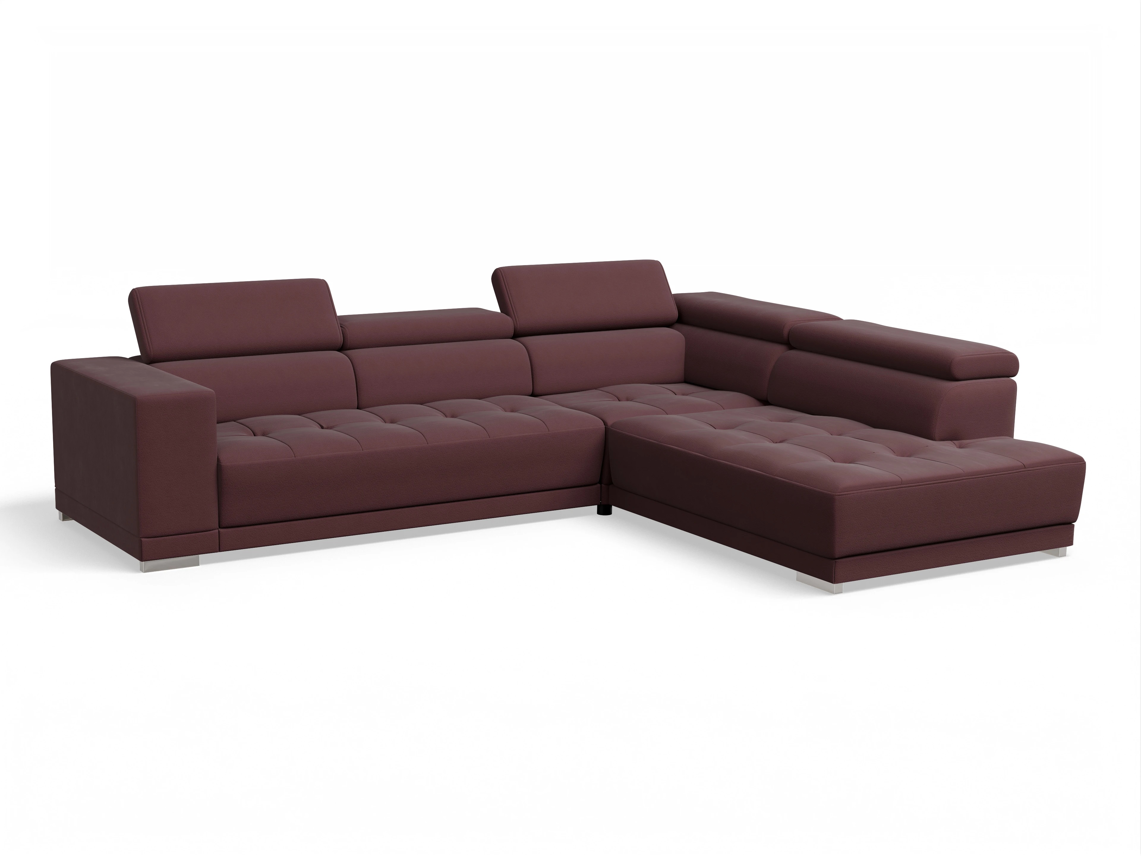 Ansicht des Produktes Connor Ecksofa rechts Abschluss offen in Stoff Rot