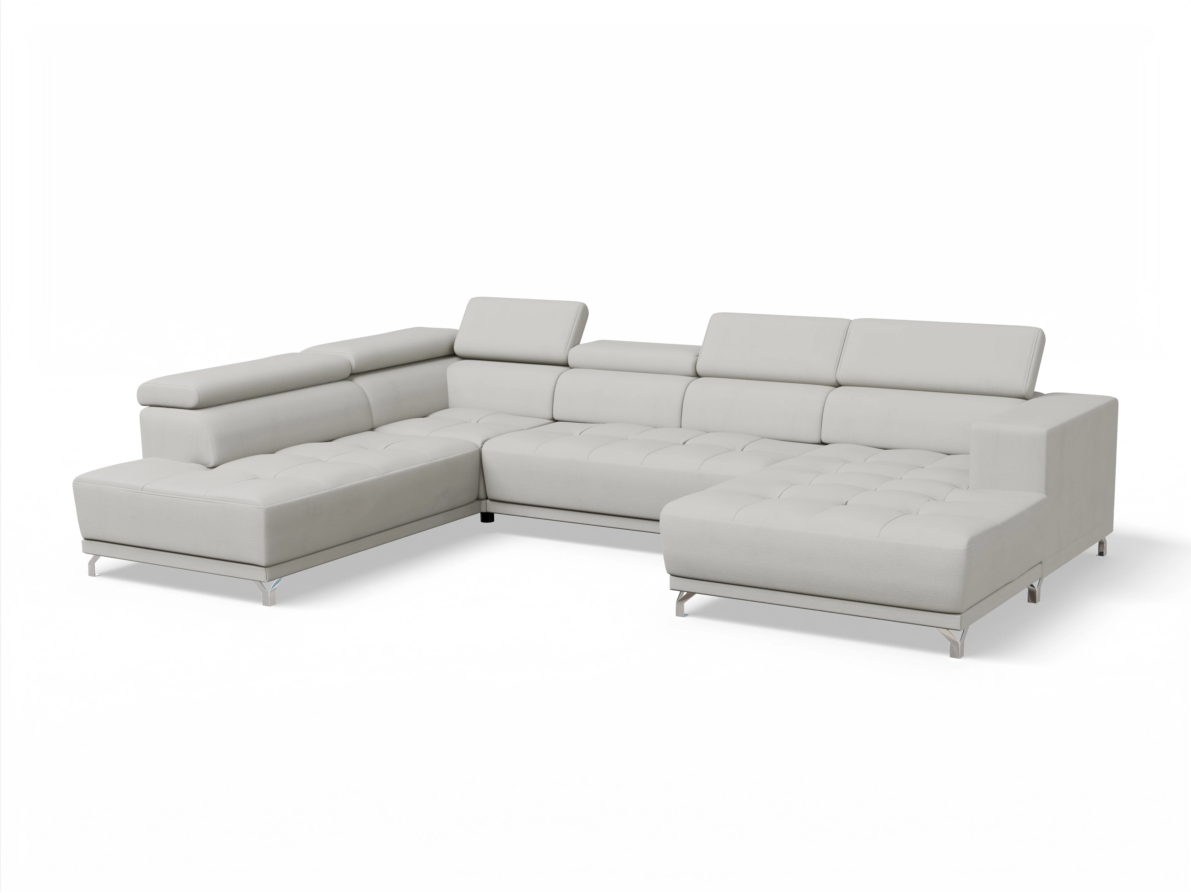 Ansicht des Produktes Colin Wohnlandschaft offen beidseitig in Stoff Beige