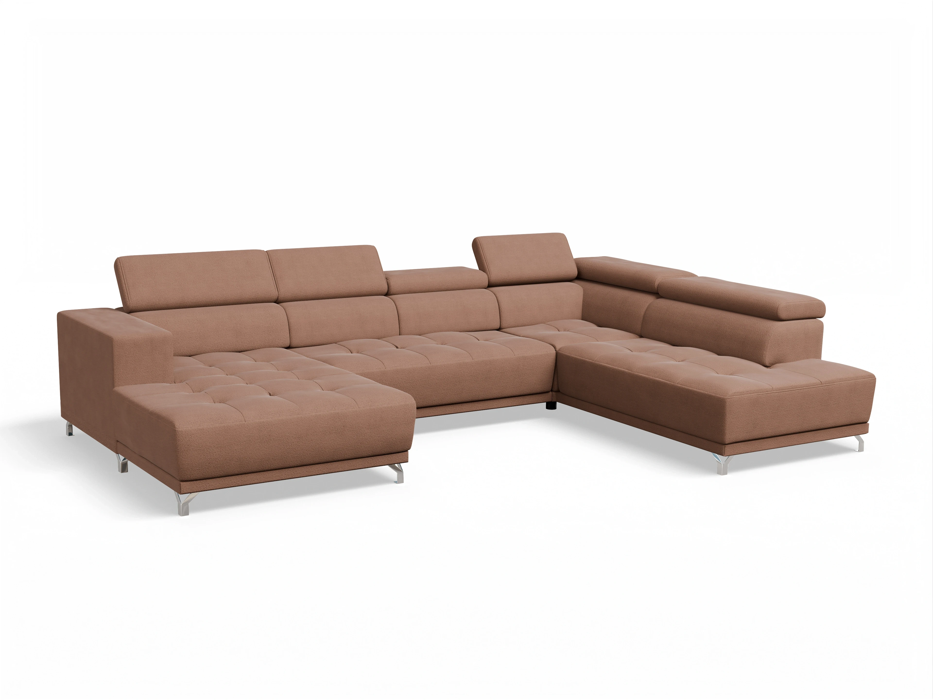 Ansicht des Produktes Colin Wohnlandschaft offen beidseitig in Stoff Orange