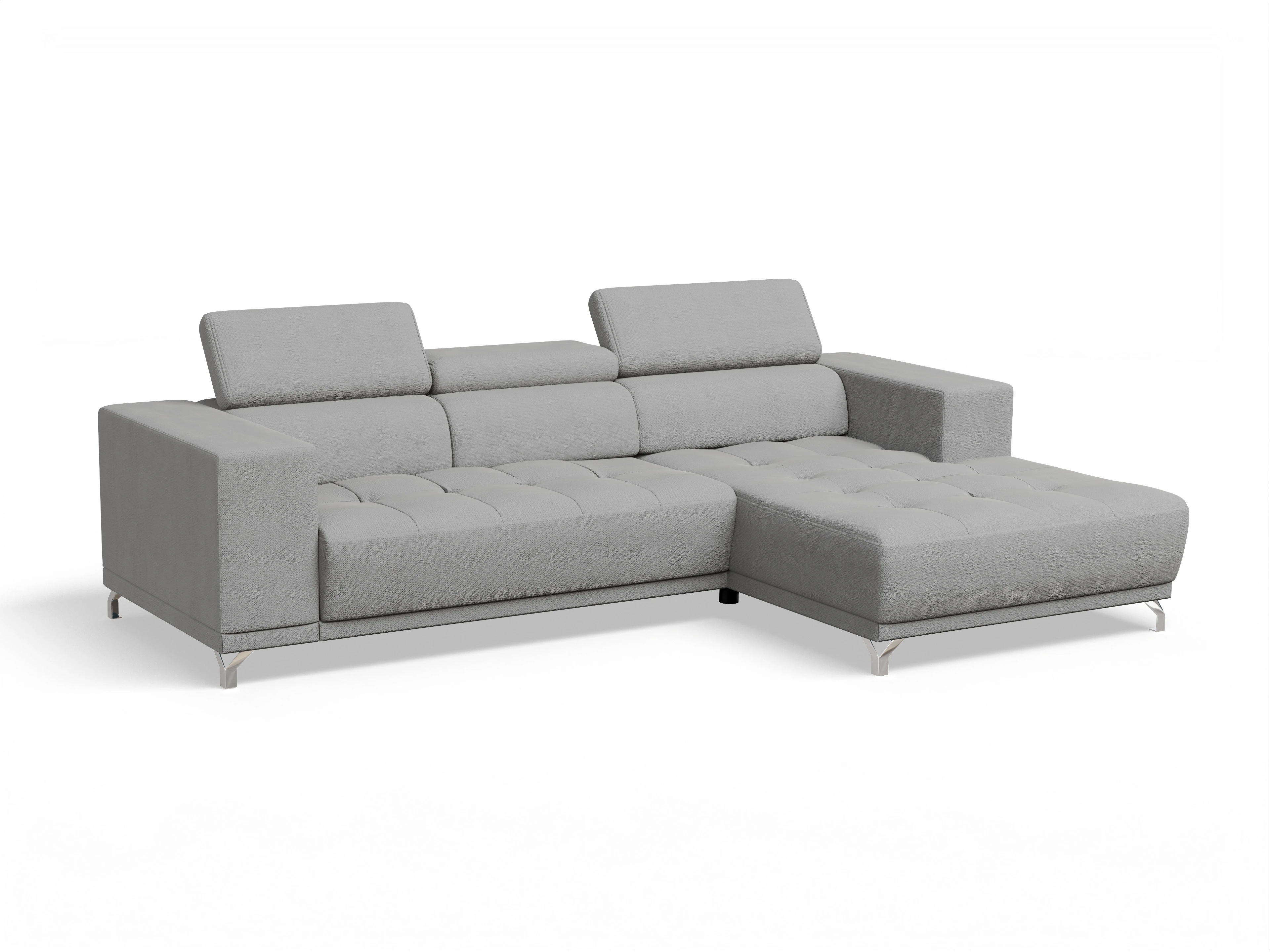 Ansicht des Produktes Colin Ecksofa rechts Abschluss offen in Stoff Grau