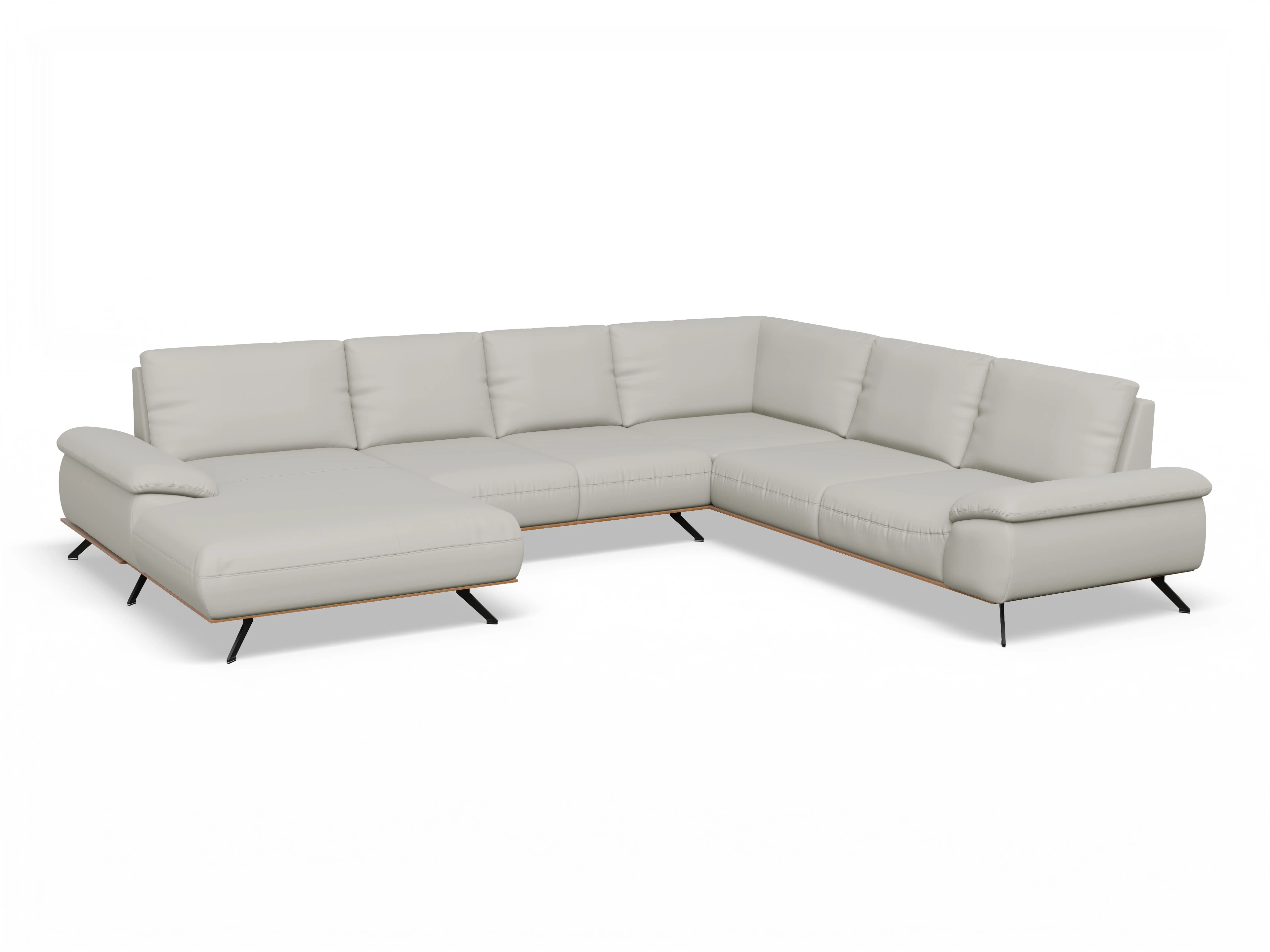 Sitz Concept Select 1029 CanSE Large L Ansicht des Produktes SC Select 1029 Wohnlandschaft Armlehne rechts Abschluss offen links in Leder Beige