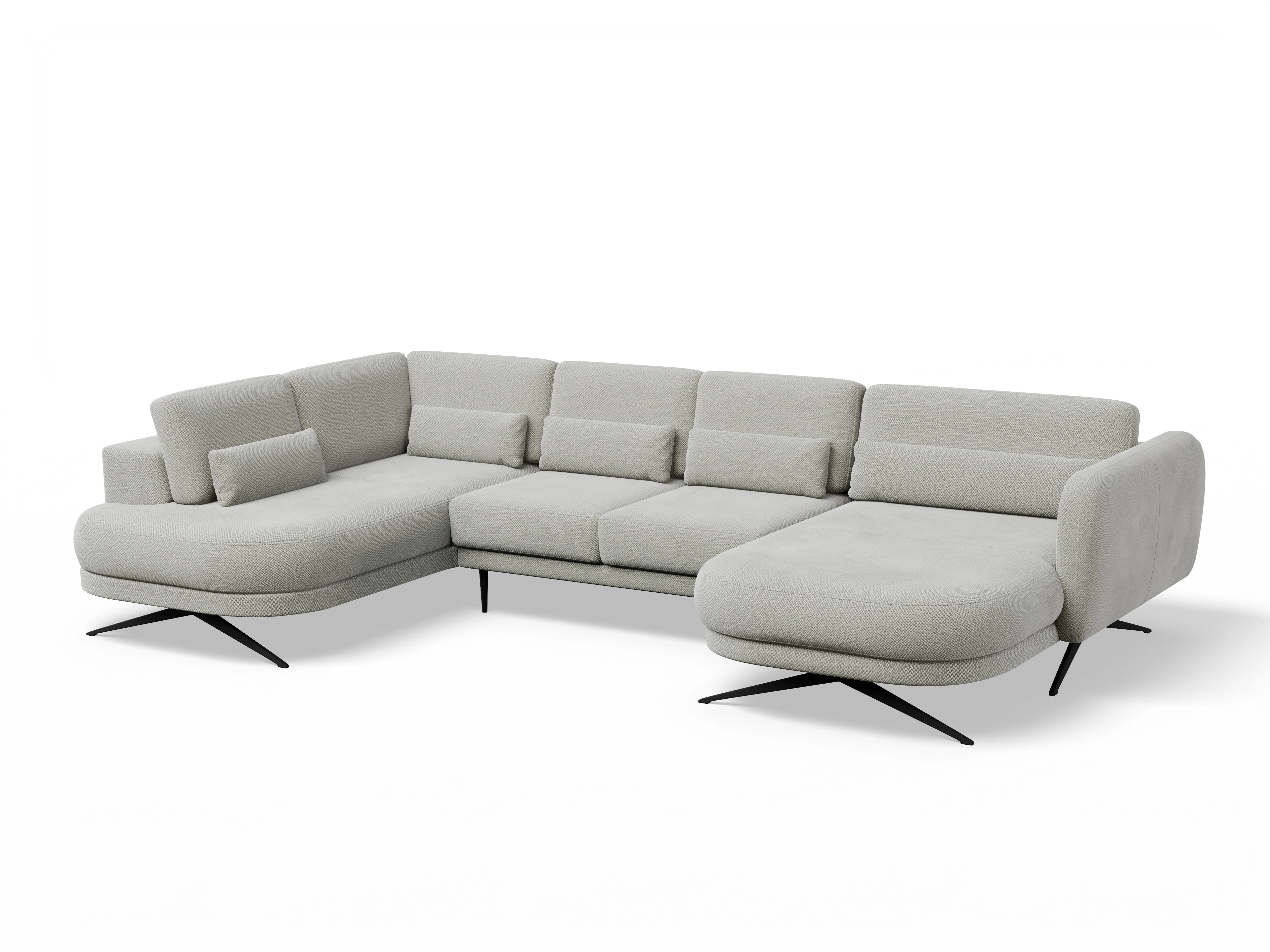 Ansicht des Produktes Malaga Wohnlandschaft offen beidseitig in Stoff Beige