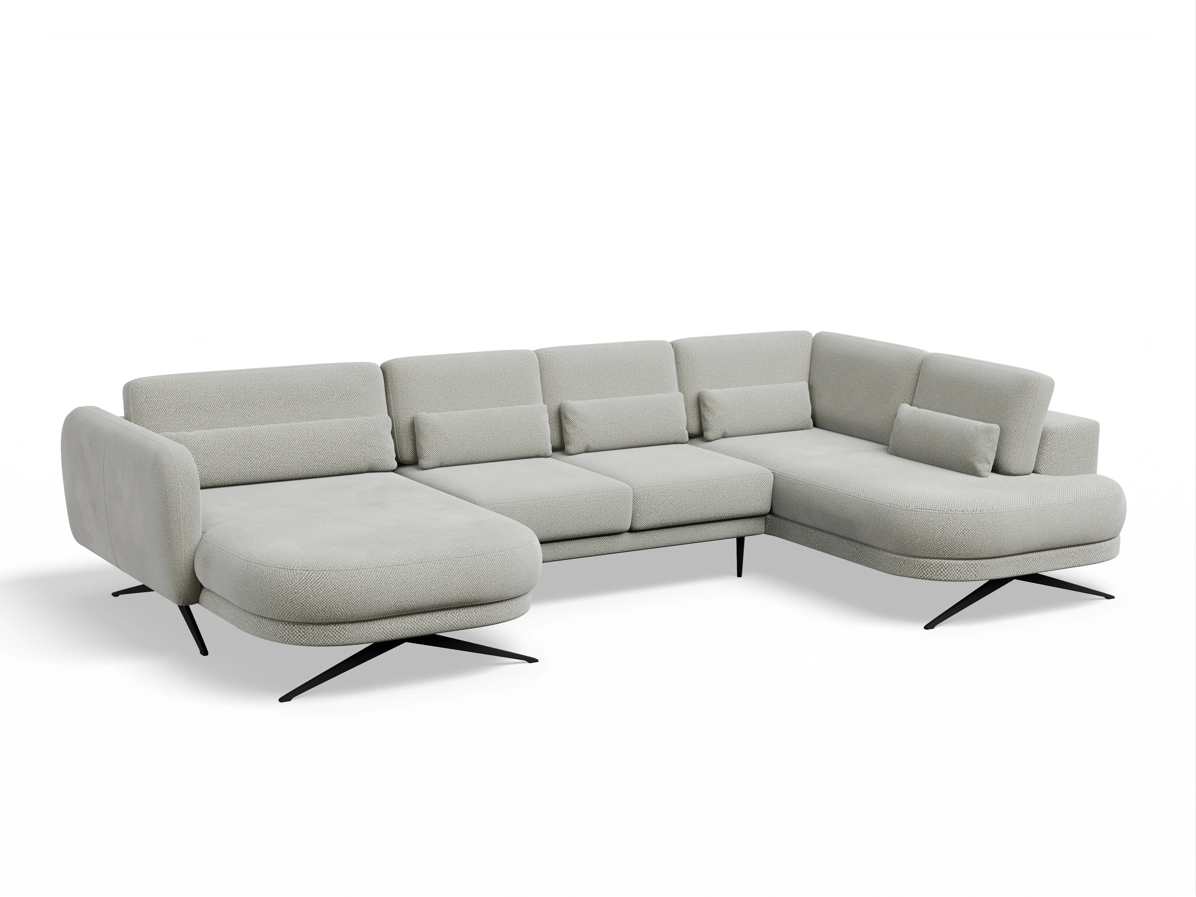 Ansicht des Produktes Malaga Wohnlandschaft offen beidseitig in Stoff Beige