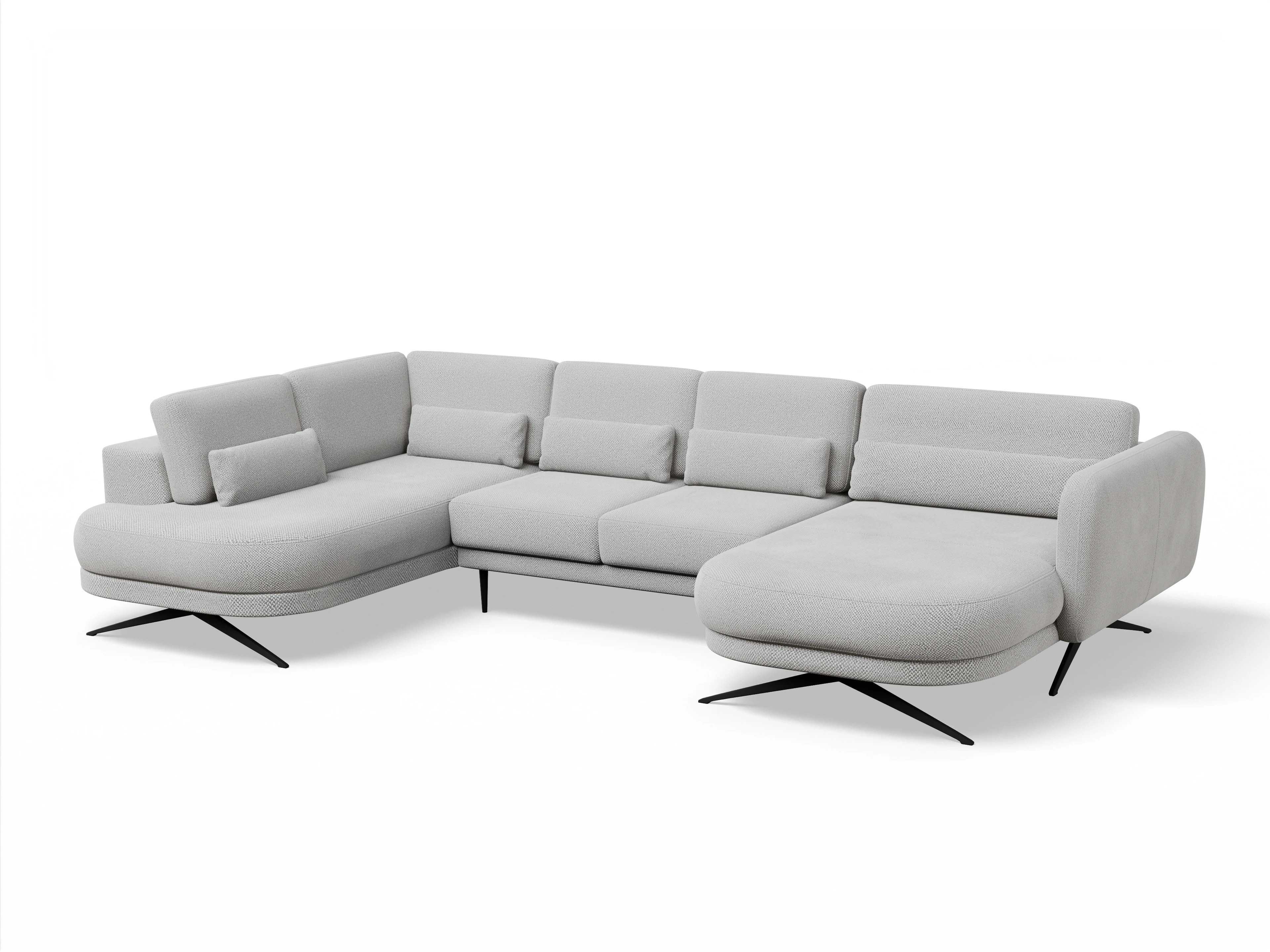 Ansicht des Produktes Malaga Wohnlandschaft offen beidseitig in Stoff Beige