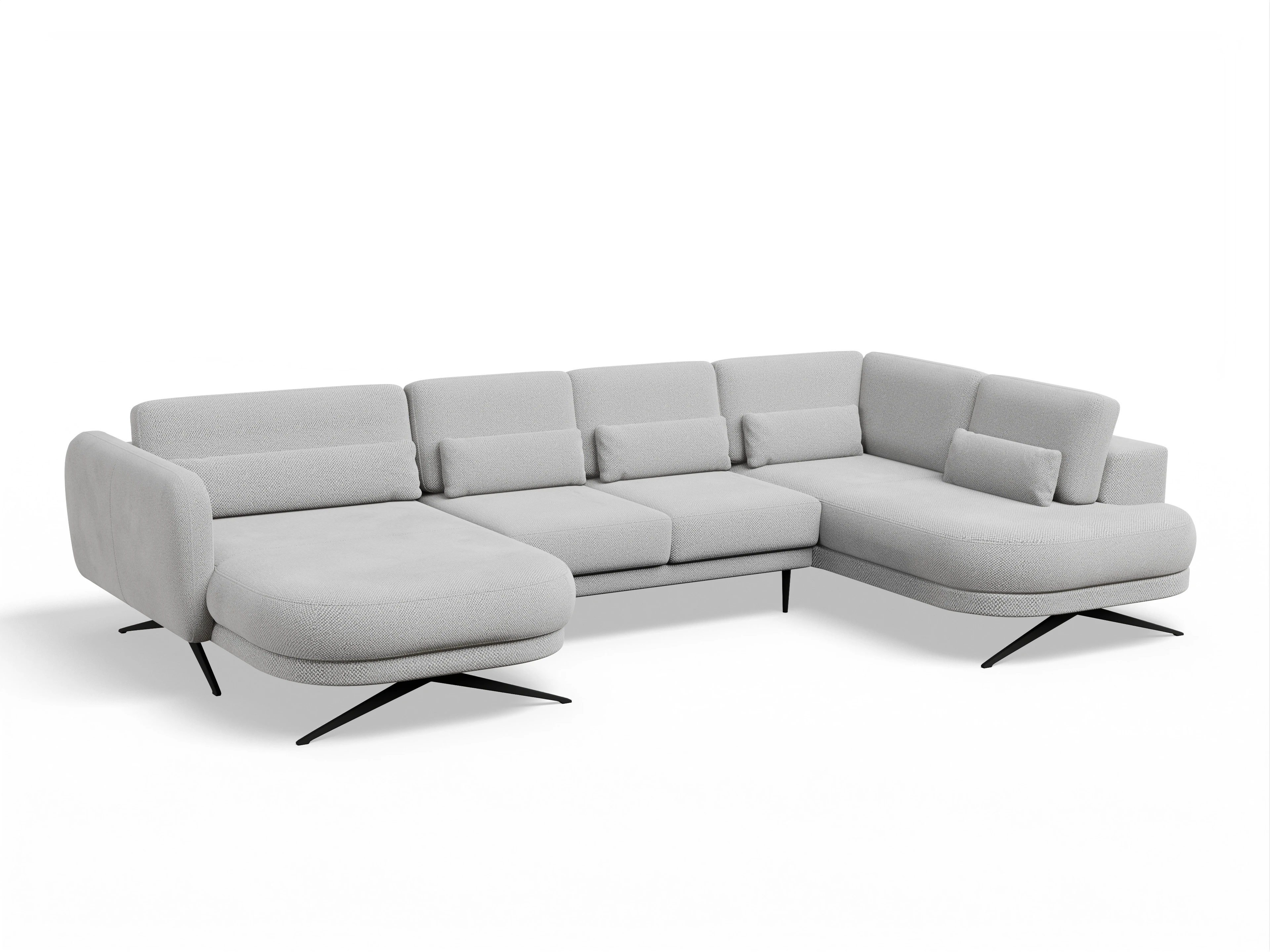 Ansicht des Produktes Malaga Wohnlandschaft offen beidseitig in Stoff Beige