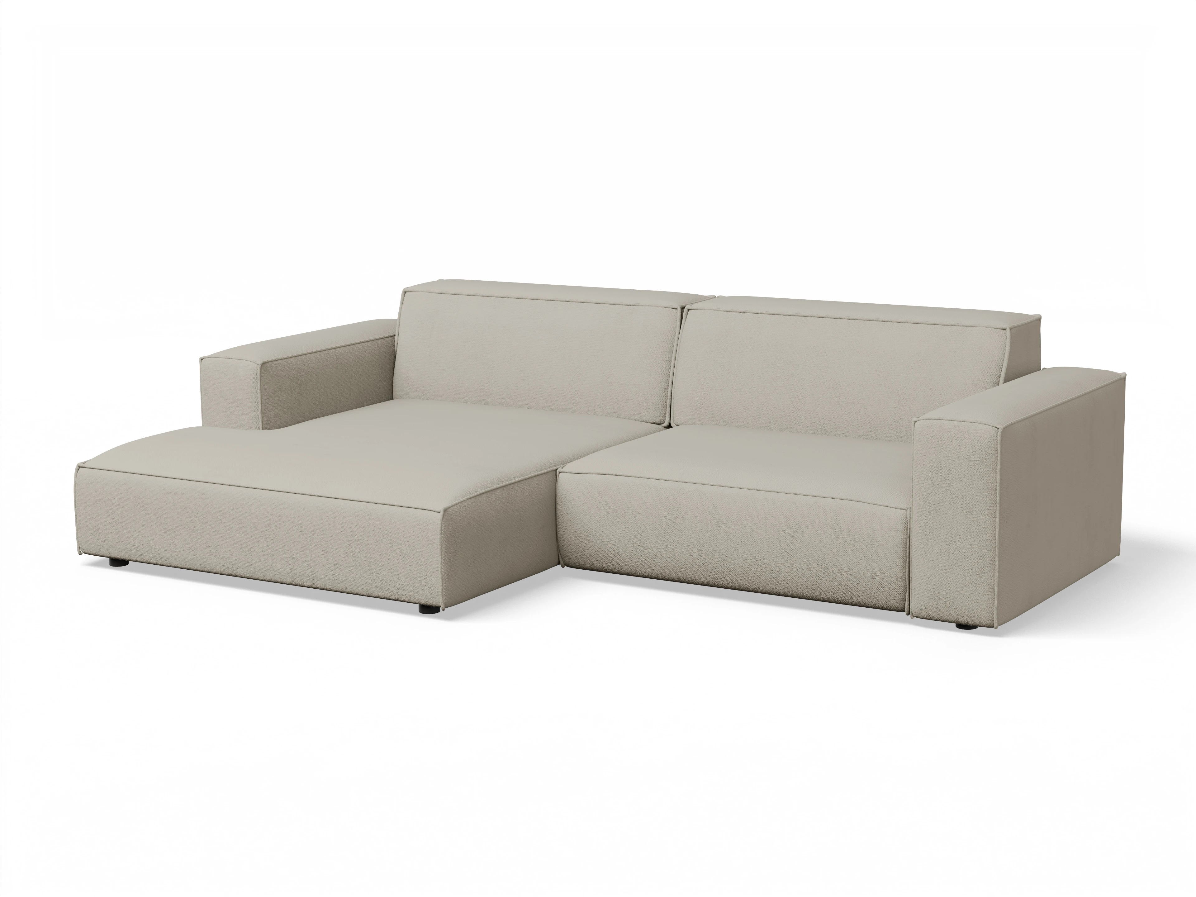 Ansicht des Produktes Claas-O Ecksofa links Abschluss offen in Stoff Beige