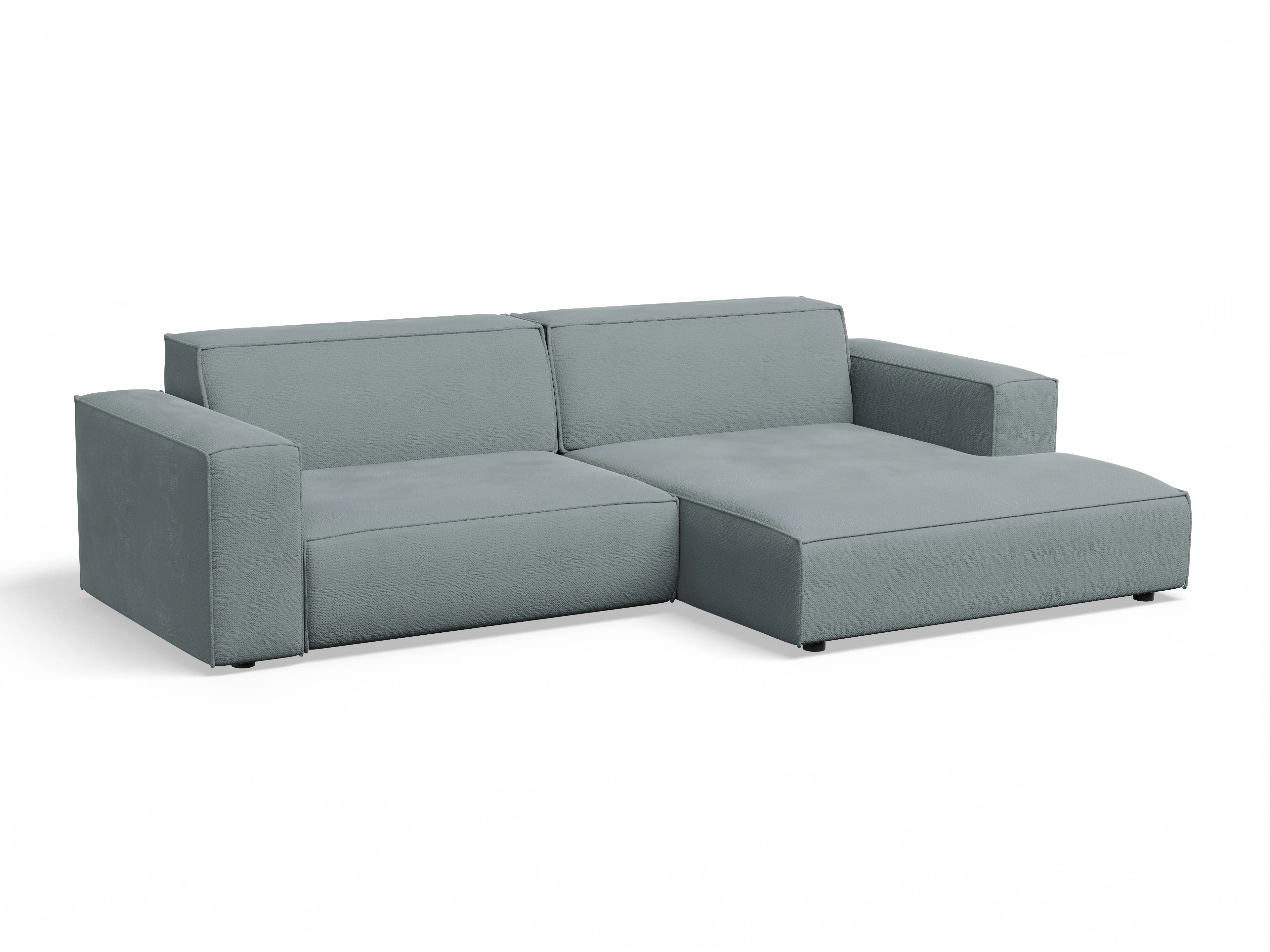 Ansicht des Produktes Claas-O Ecksofa rechts Abschluss offen in Stoff Blau