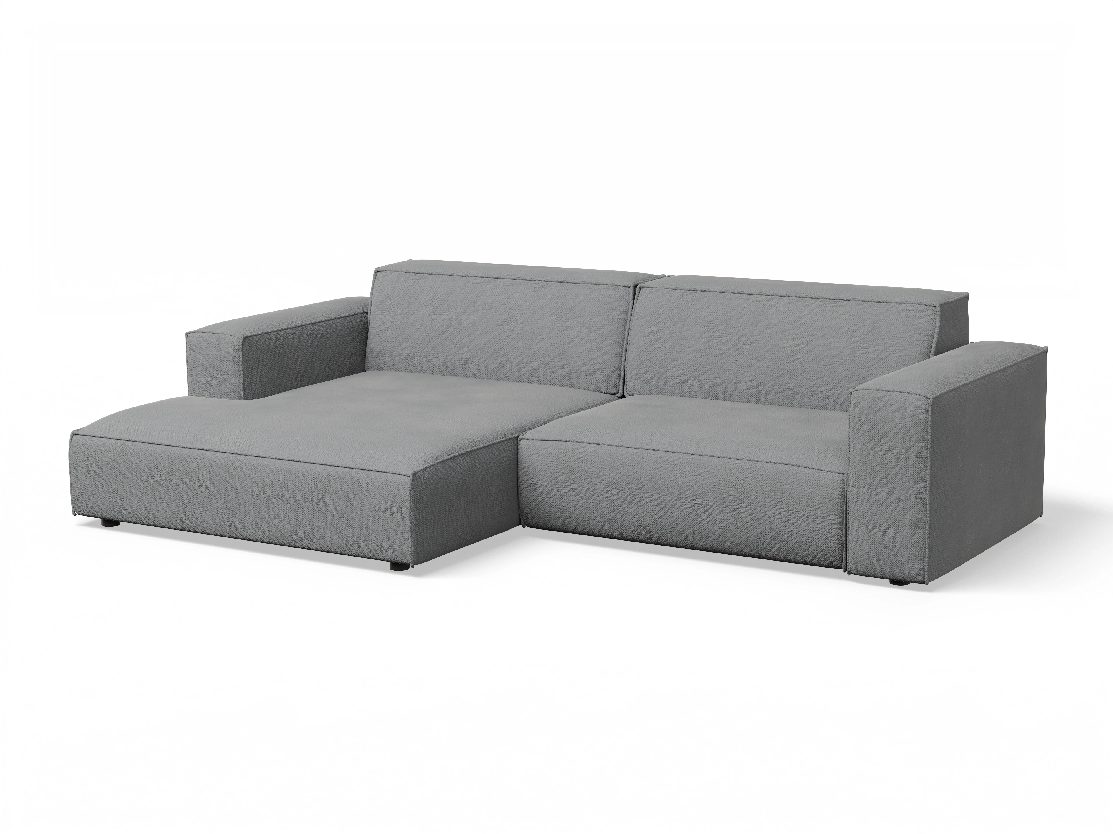 Ansicht des Produktes Claas-O Ecksofa links Abschluss offen in Stoff Grau