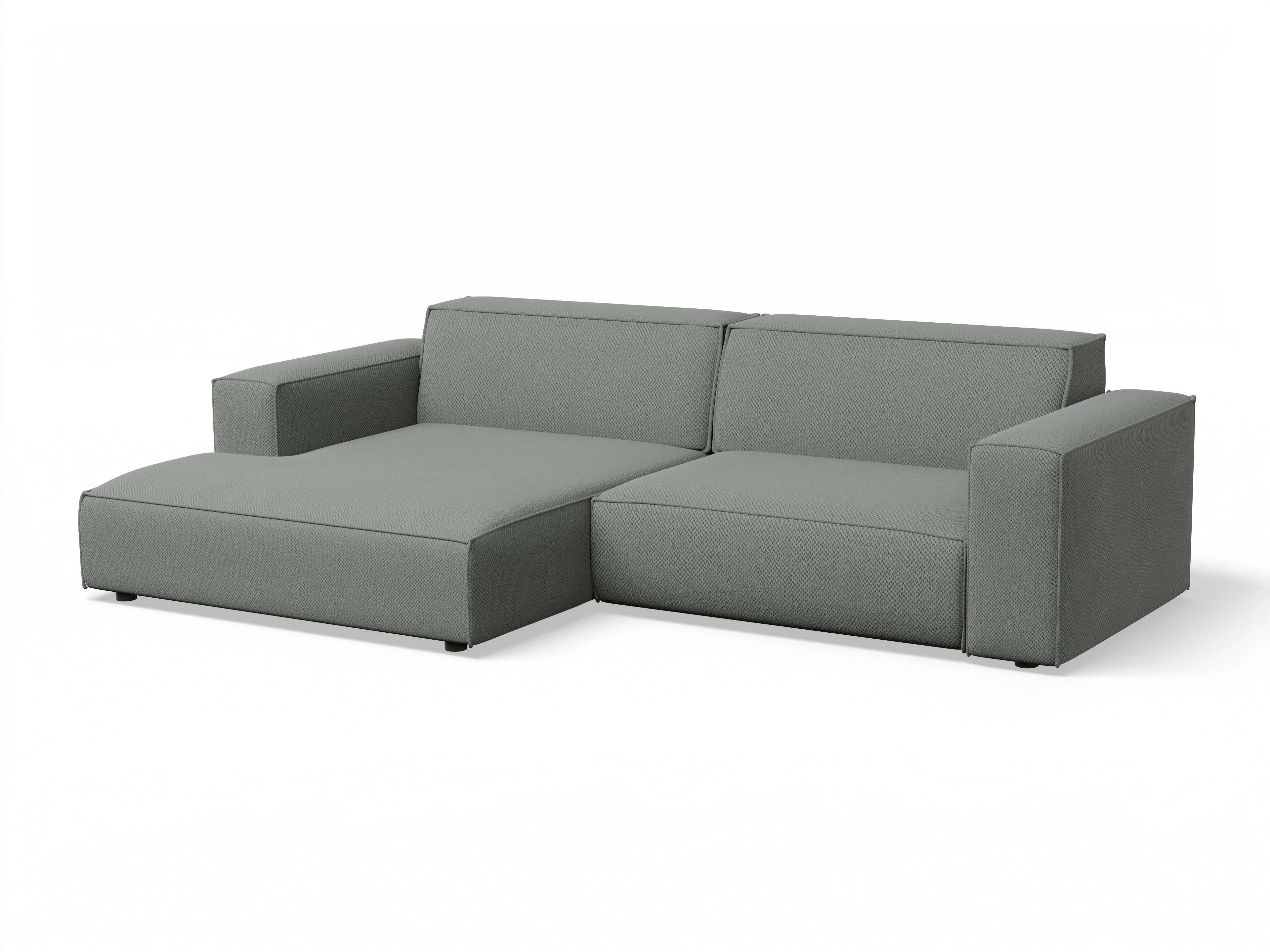 Ansicht des Produktes Claas-O Ecksofa links Abschluss offen in Stoff Grau