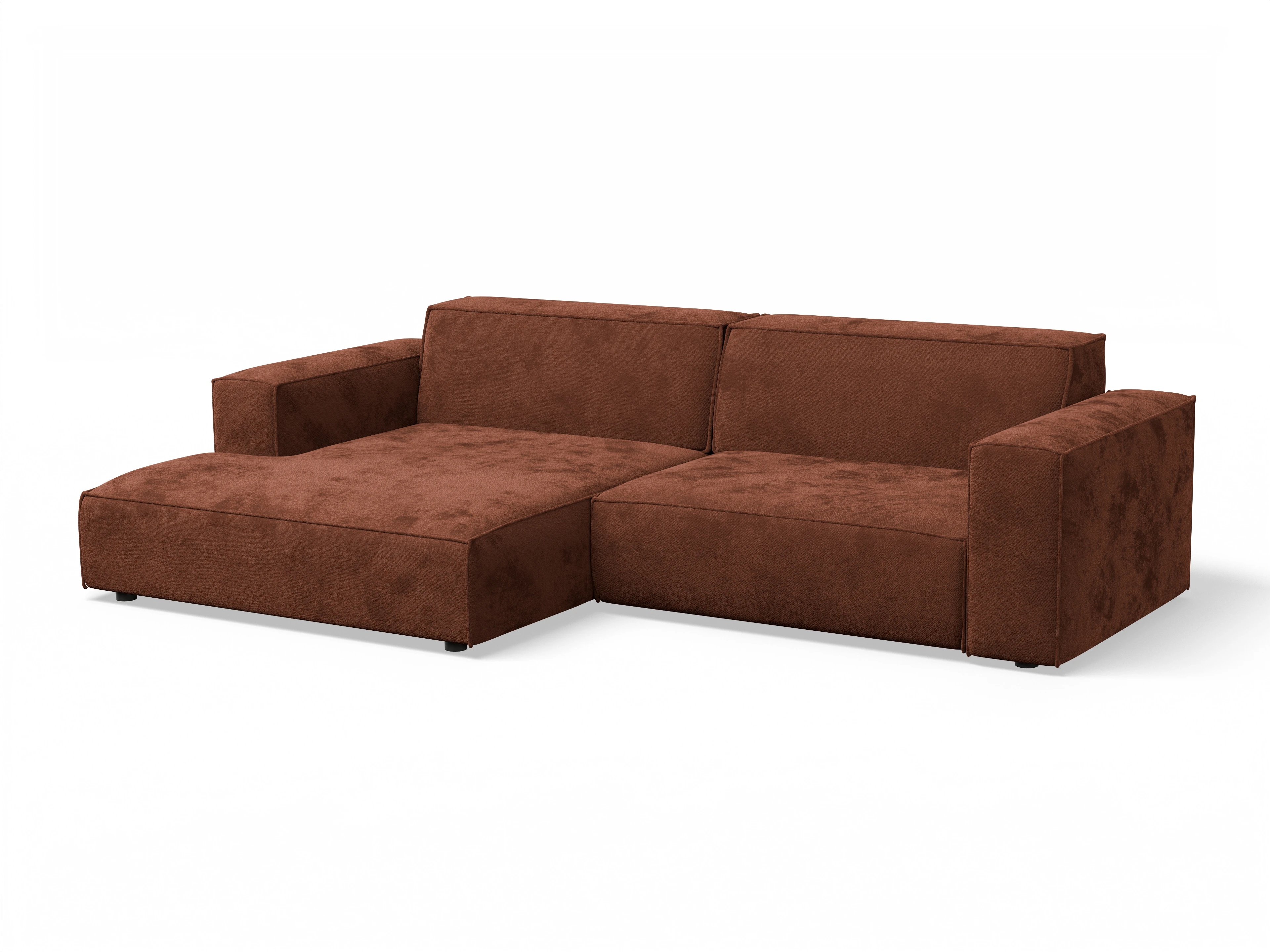 Ansicht des Produktes Claas-O Ecksofa links Abschluss offen in Stoff Rot