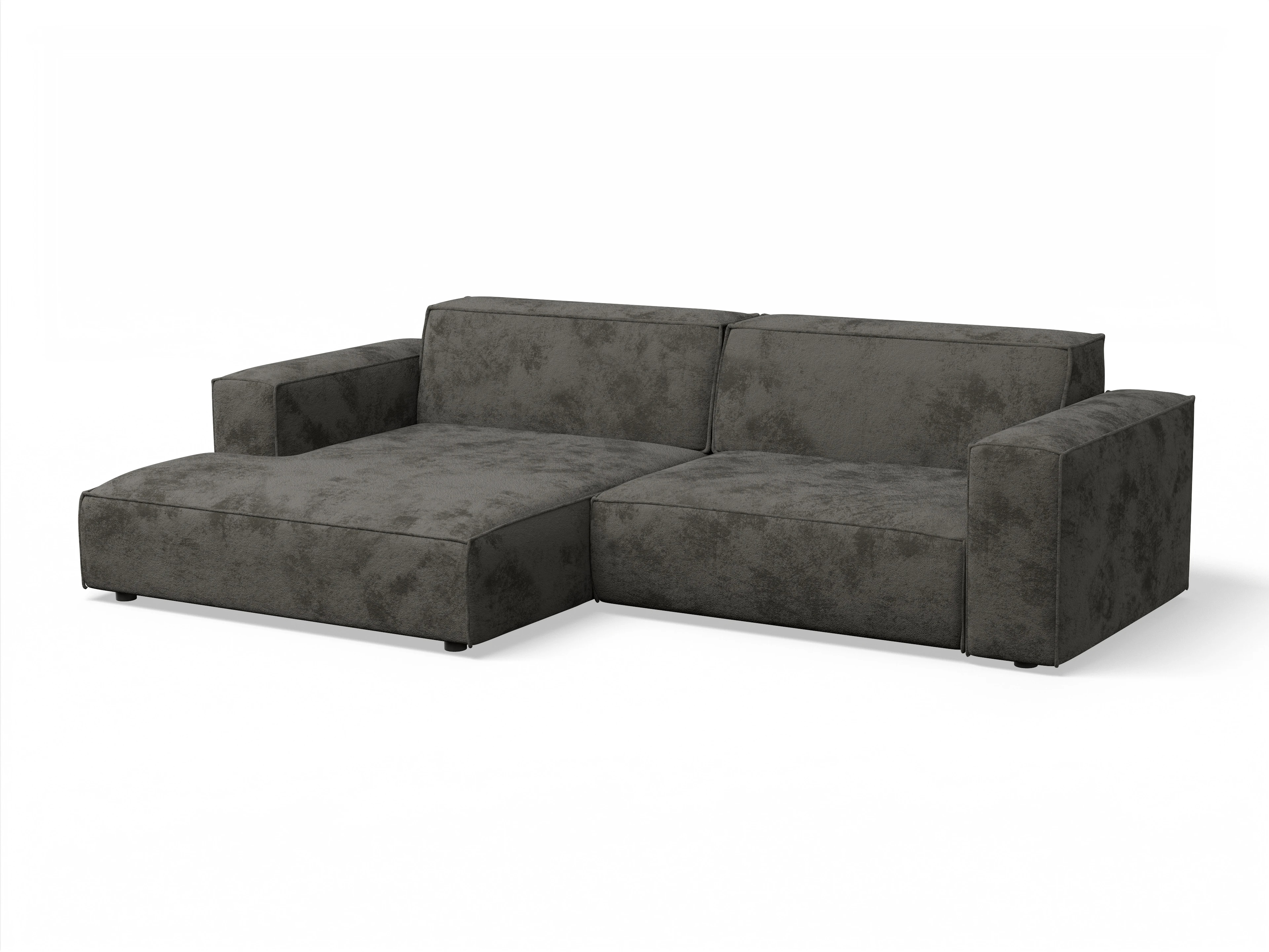 Ansicht des Produktes Claas-O Ecksofa links Abschluss offen in Stoff Braun