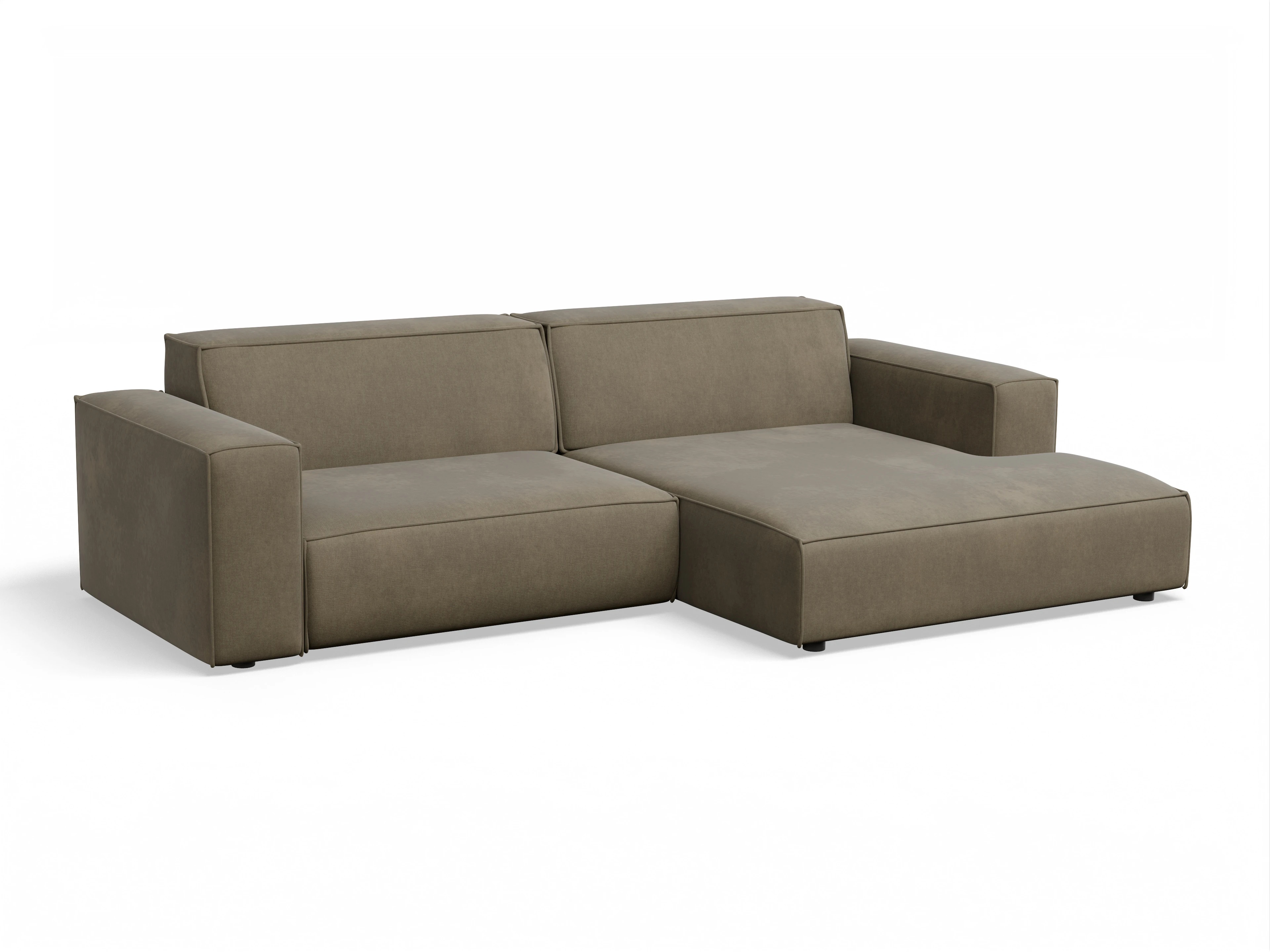 Ansicht des Produktes Claas-O Ecksofa rechts Abschluss offen in Stoff Grün