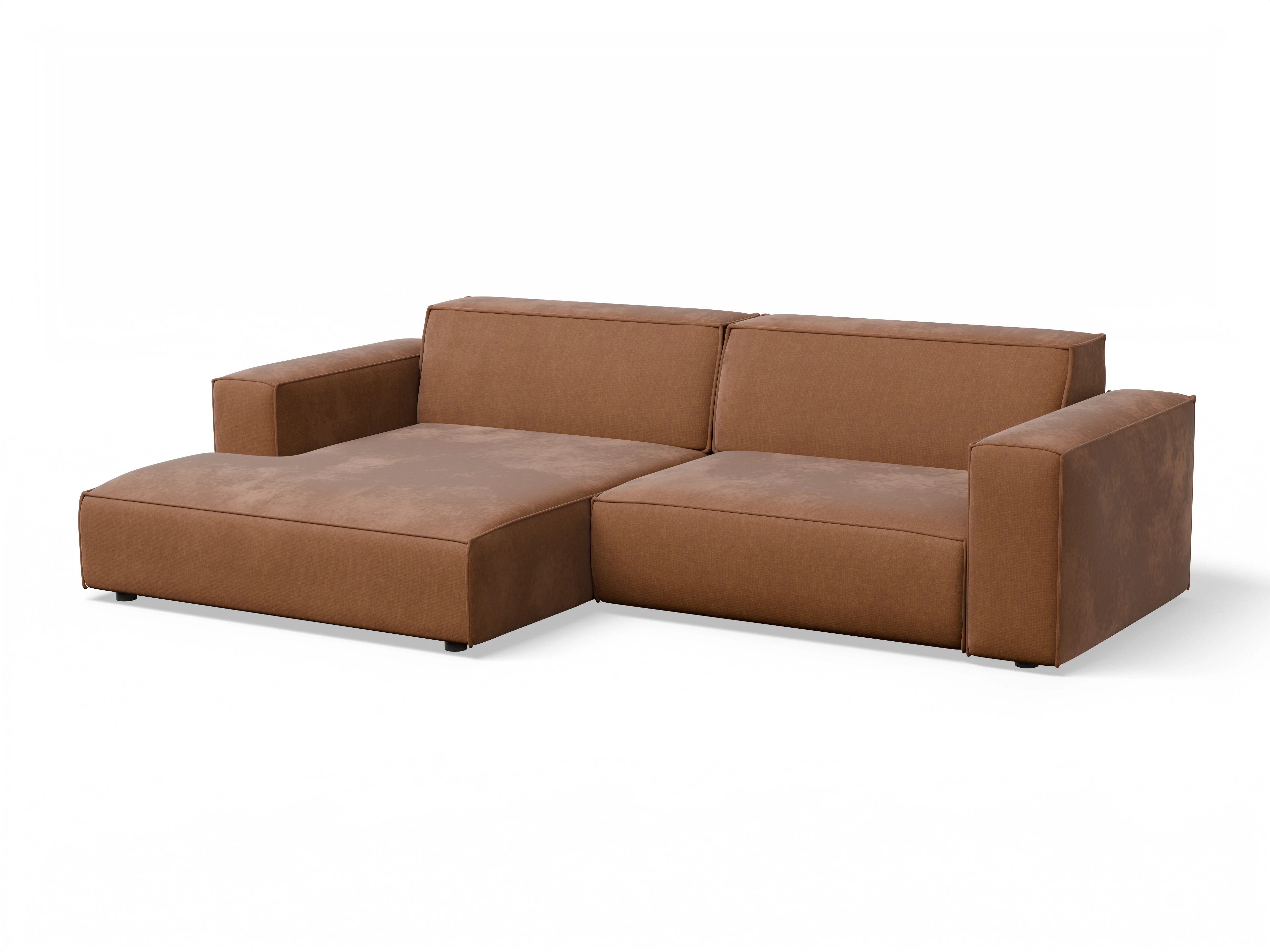 Ansicht des Produktes Claas-O Ecksofa links Abschluss offen in Stoff Gelb