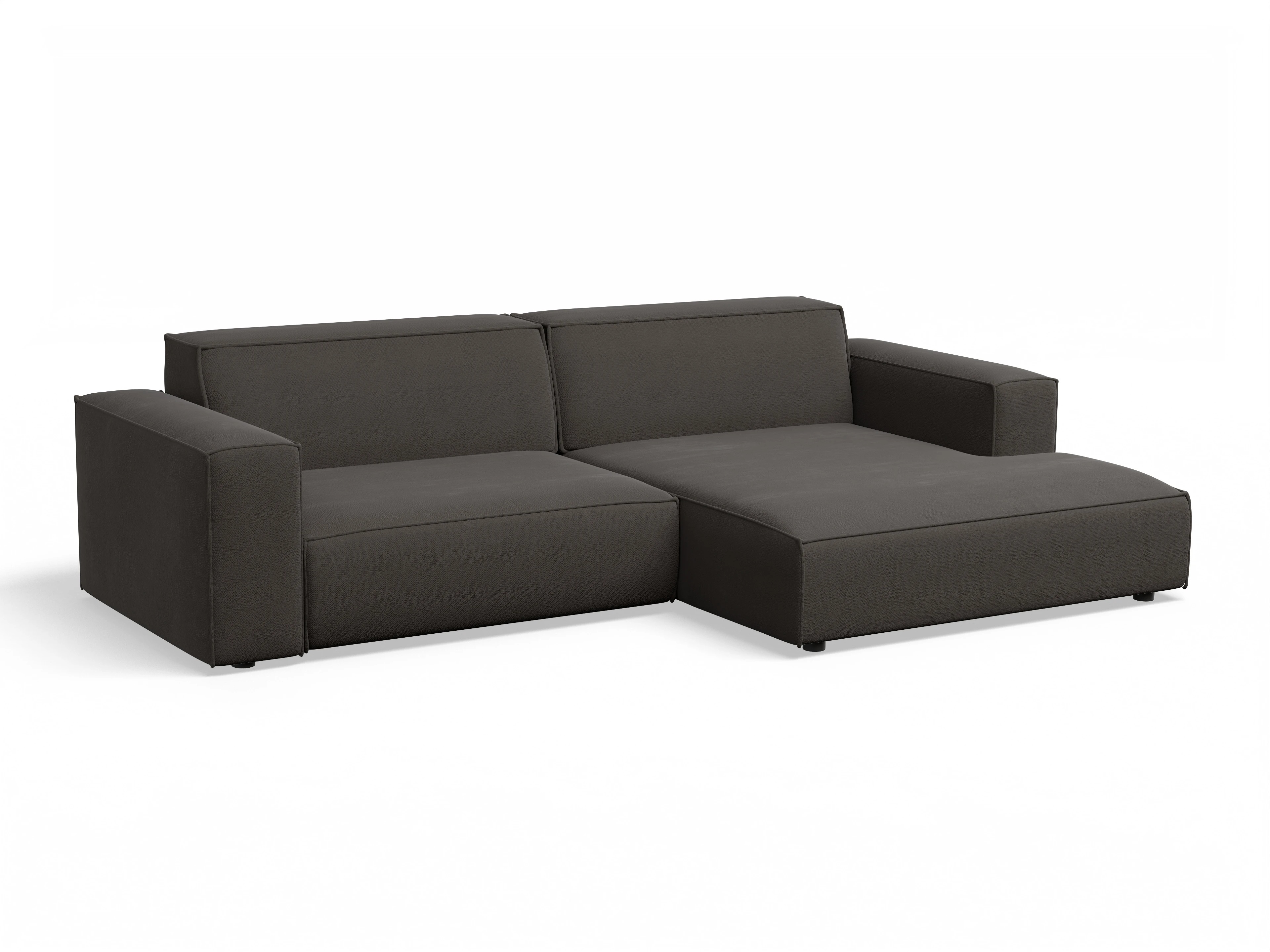 Ansicht des Produktes Claas-O Ecksofa rechts Abschluss offen in Stoff Braun