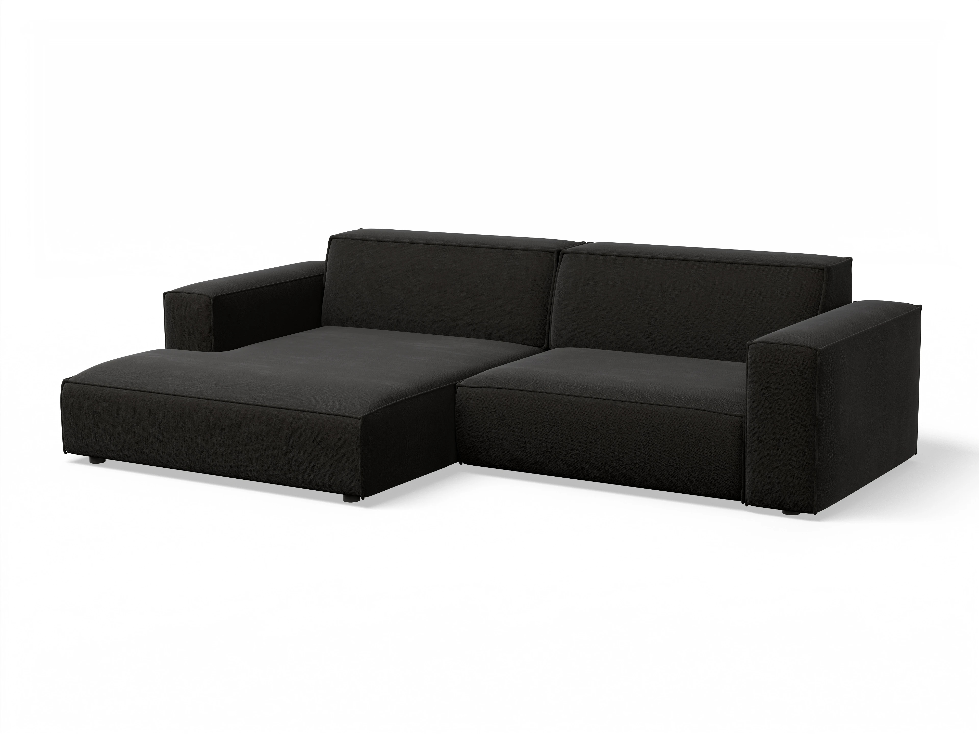 Ansicht des Produktes Claas-O Ecksofa links Abschluss offen in Stoff Braun