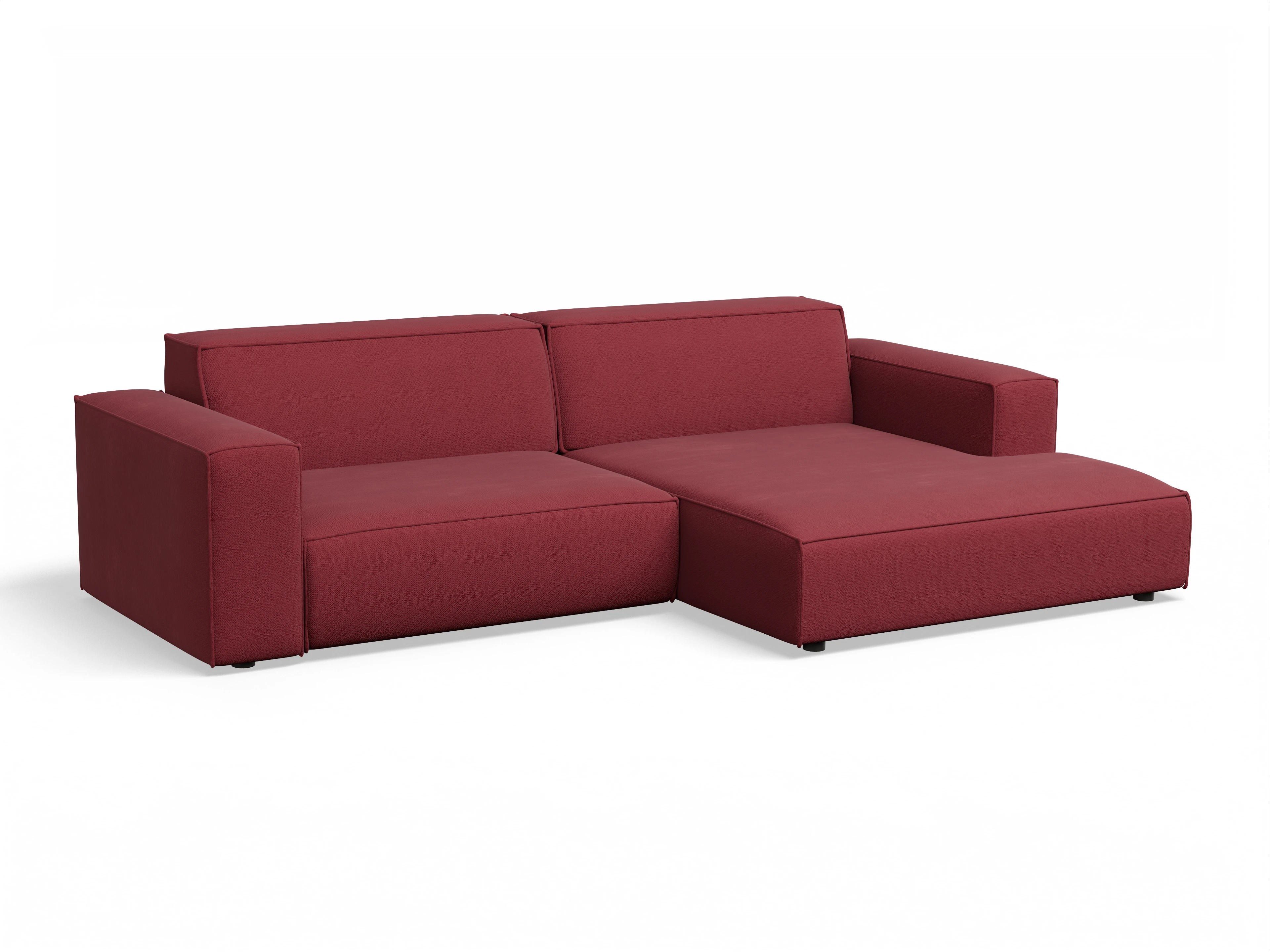 Ansicht des Produktes Claas-O Ecksofa rechts Abschluss offen in Stoff Rot