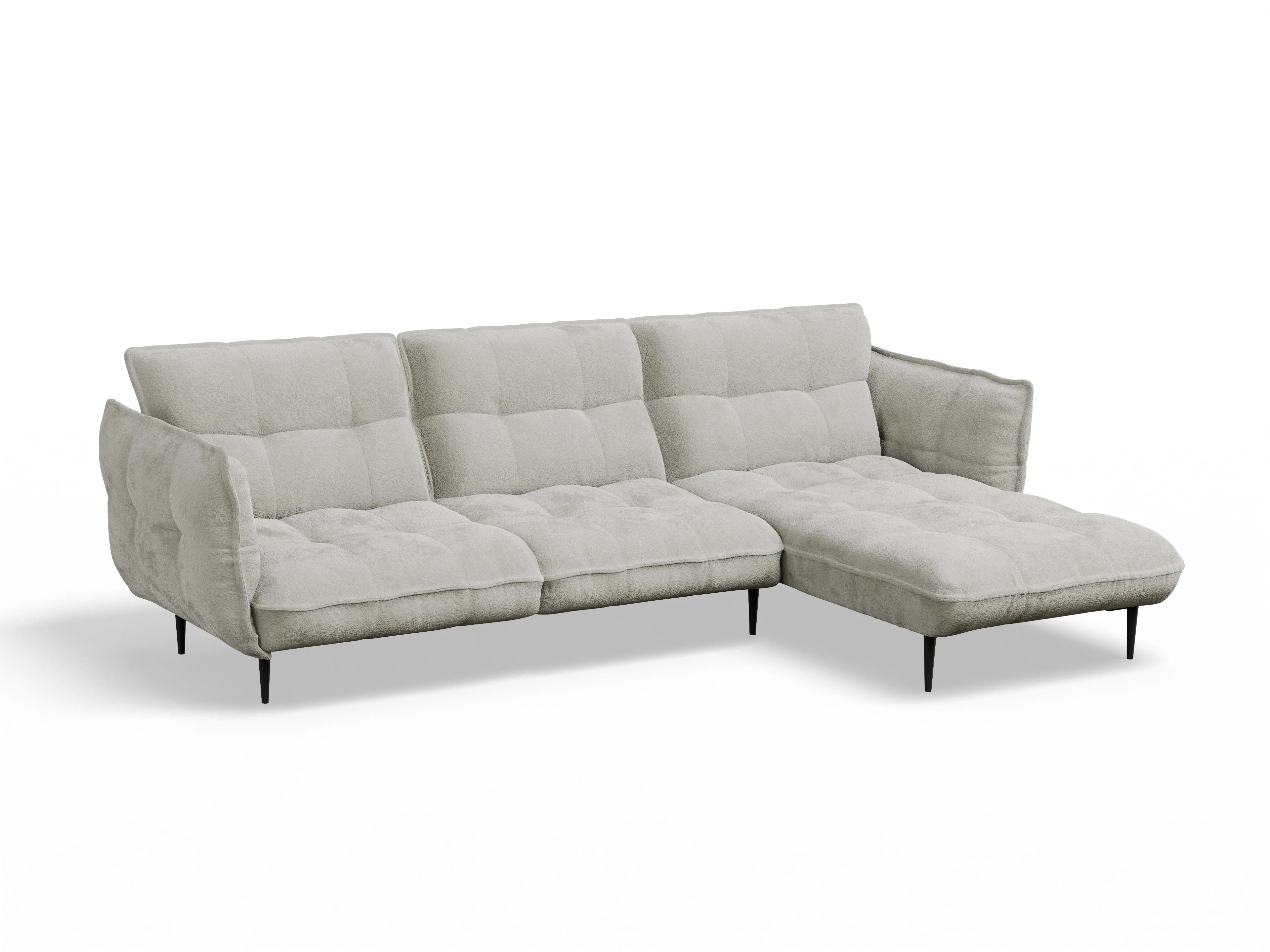 Ansicht des Produktes Marvin-O Ecksofa rechts Abschluss offen in Stoff Beige