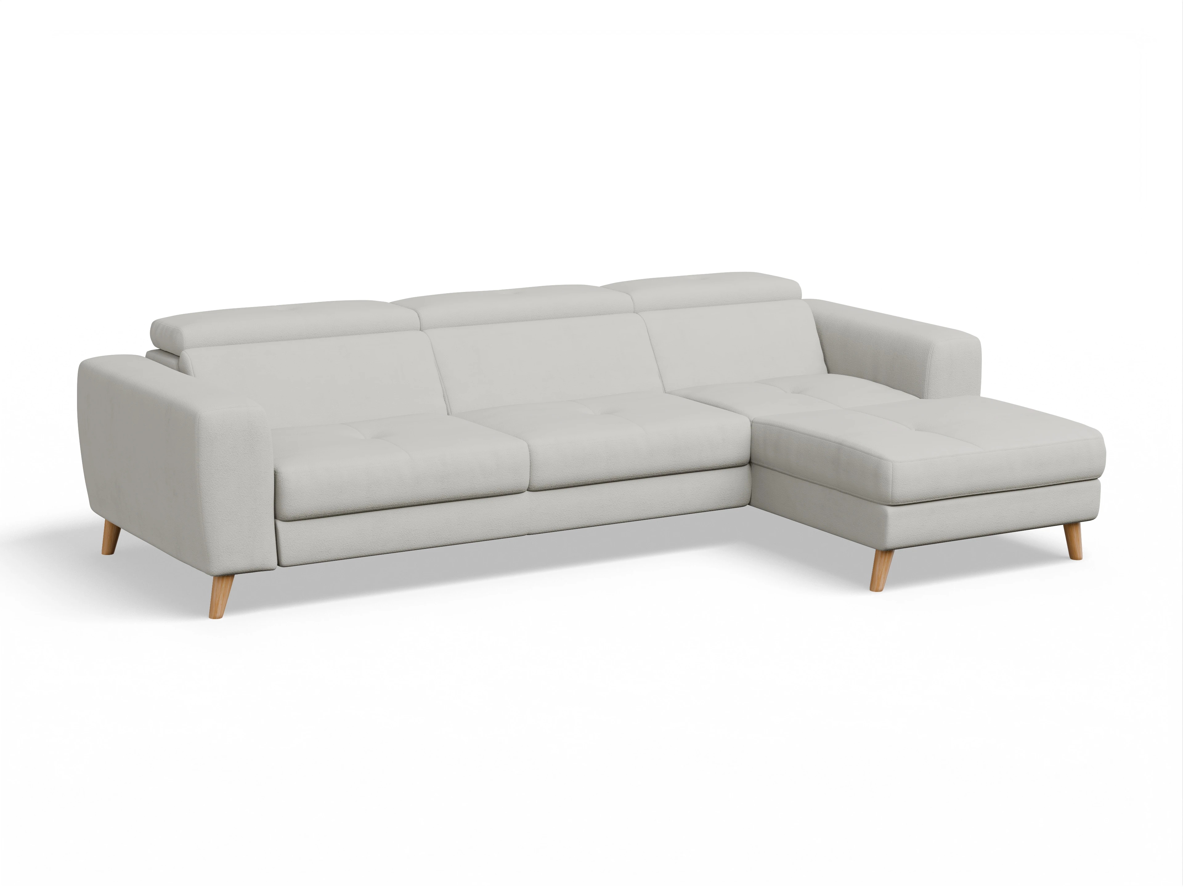Ansicht des Produktes Capua Ecksofa rechts Abschluss offen in Stoff Beige