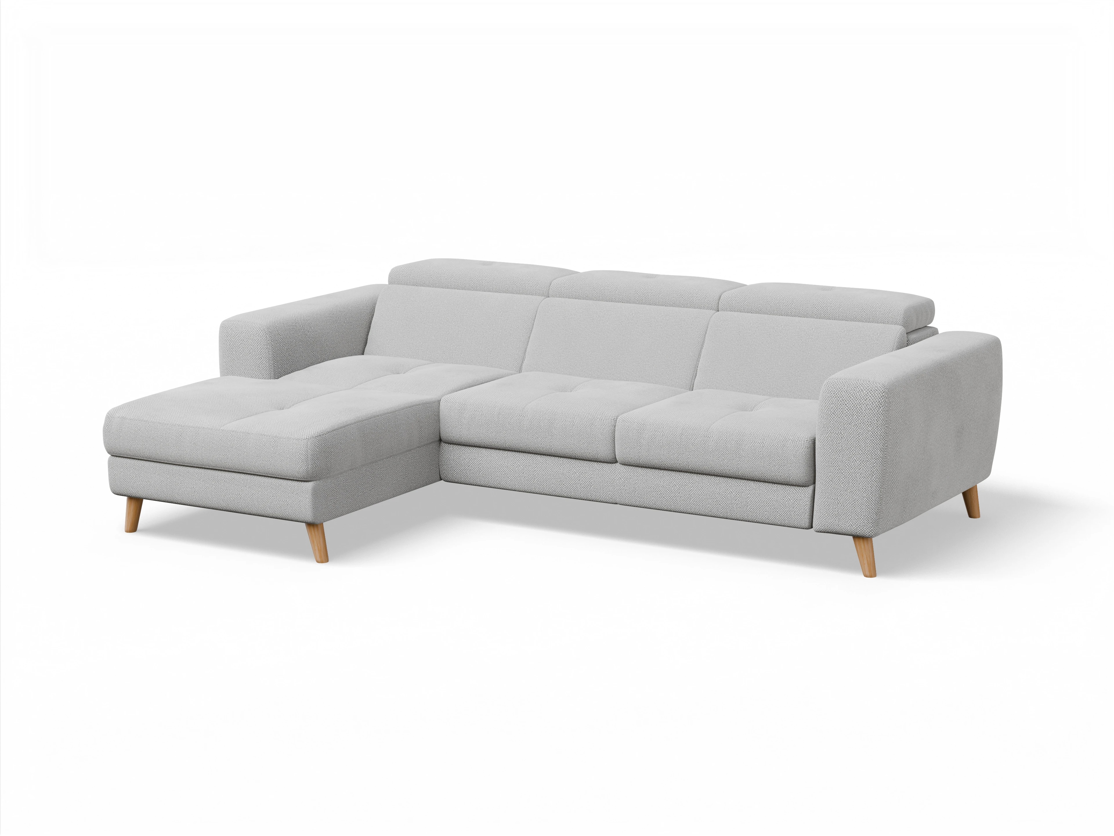 Ansicht des Produktes Capua Ecksofa links Abschluss offen in Stoff Beige